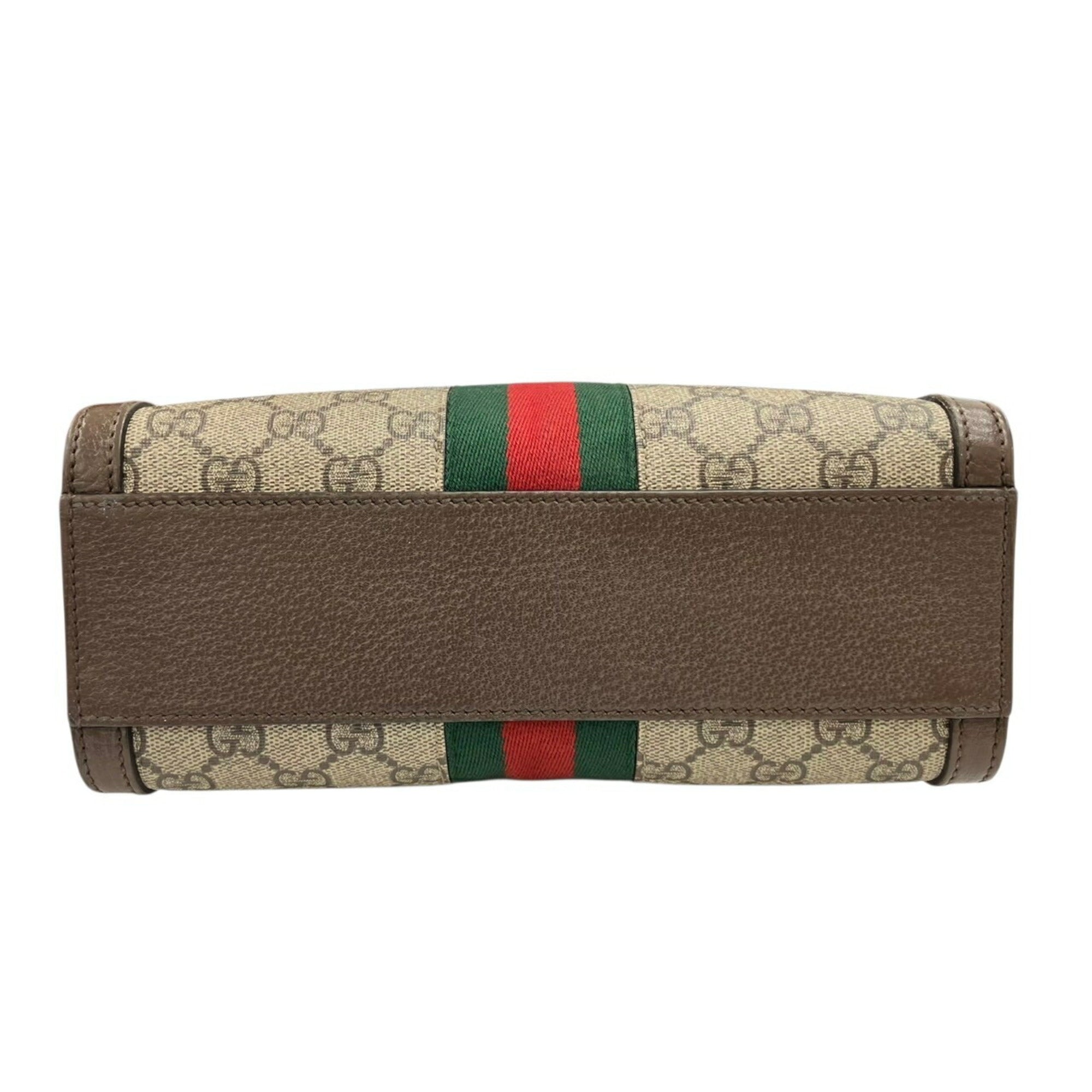 Gucci Beige Gg Supreme Leather Handbag Shoulder Bag (Pre-Owned)