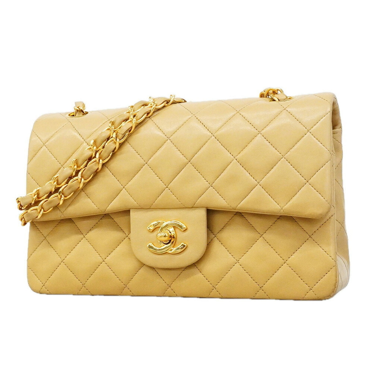 Chanel Beige Leather Shoulder Bag (Pre-Owned)
