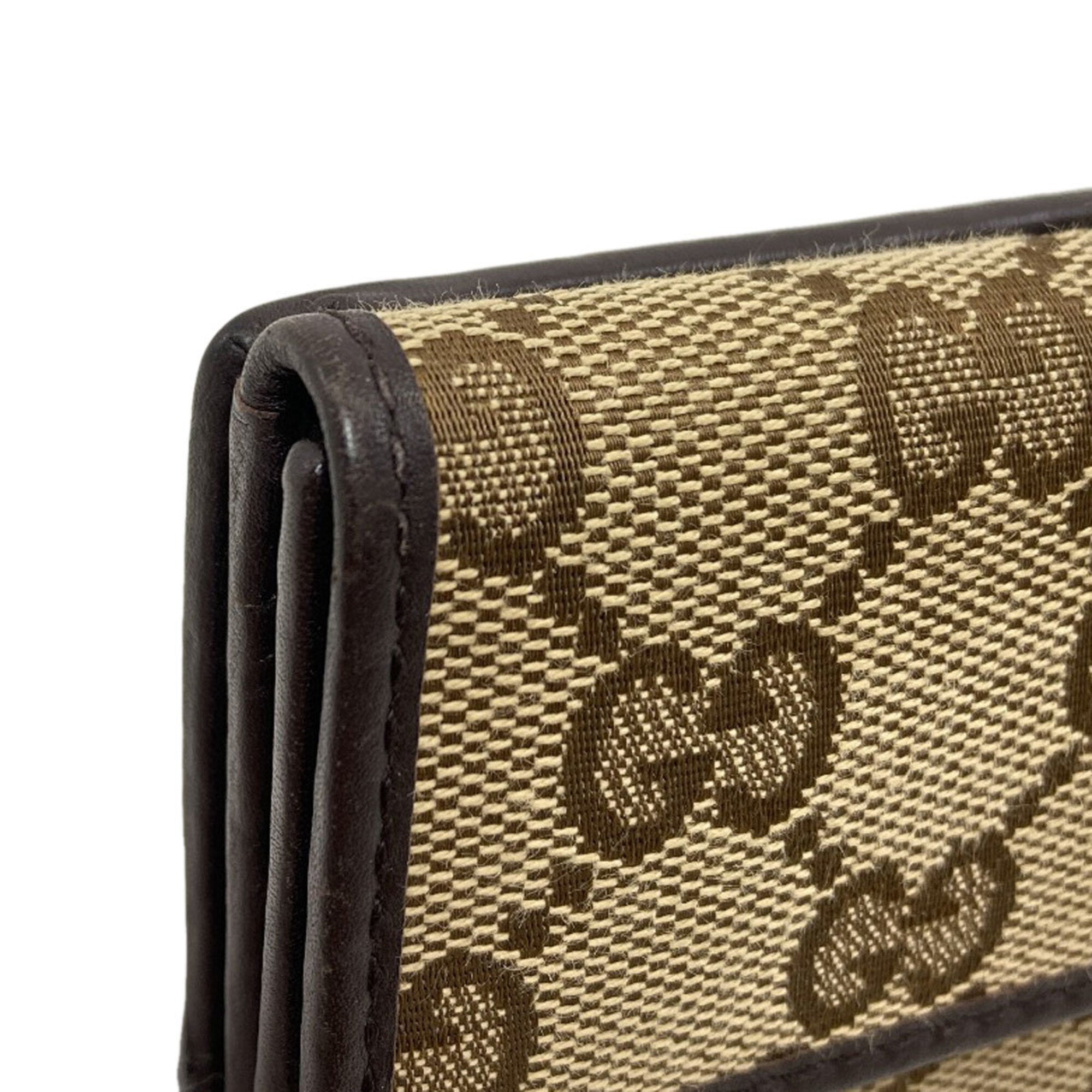 Gucci Brown Canvas Wallet (Tri-Fold) (Pre-Owned)