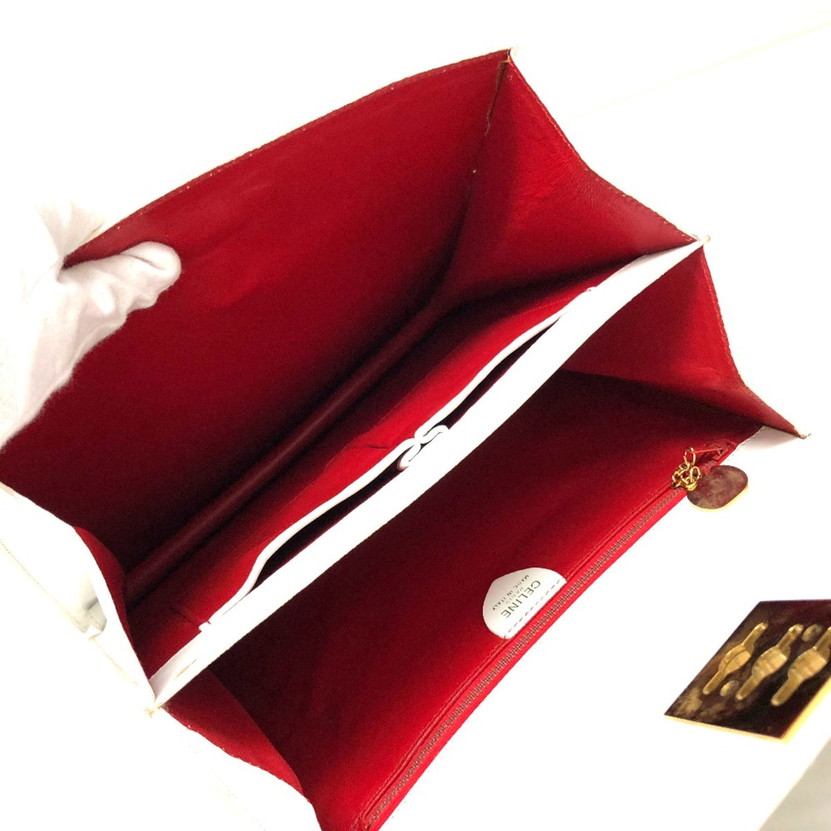 Celine White Leather Handbag (Pre-Owned)