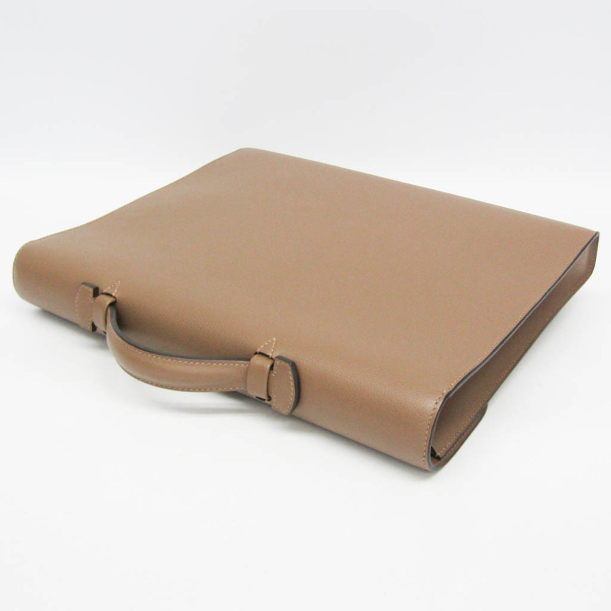 Hermes Sac A Depeche Etoupe Gray Taurillon Clemence Leather Briefcase Document Case (Pre-Owned)