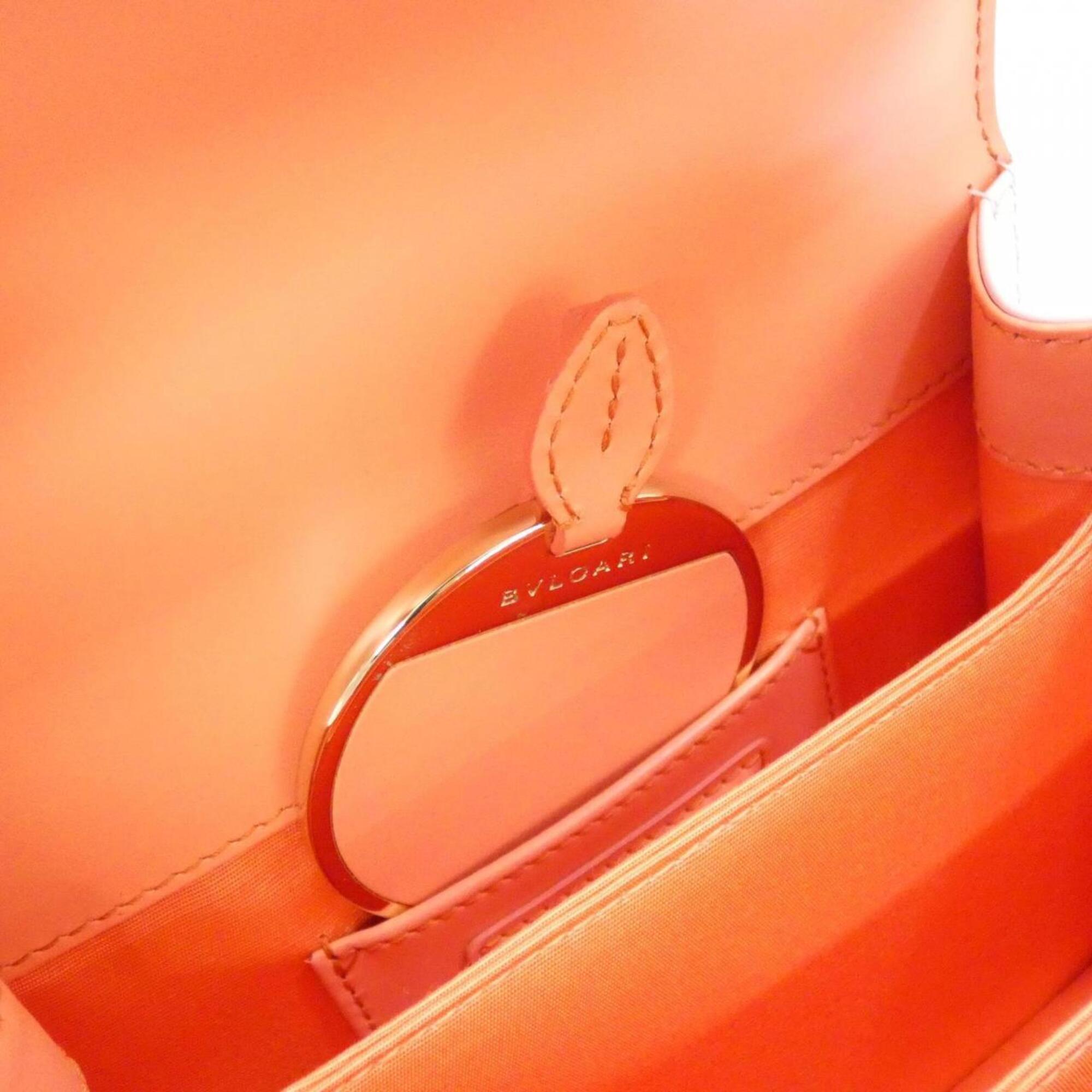 Bvlgari Pink Leather Handbag (Pre-Owned)