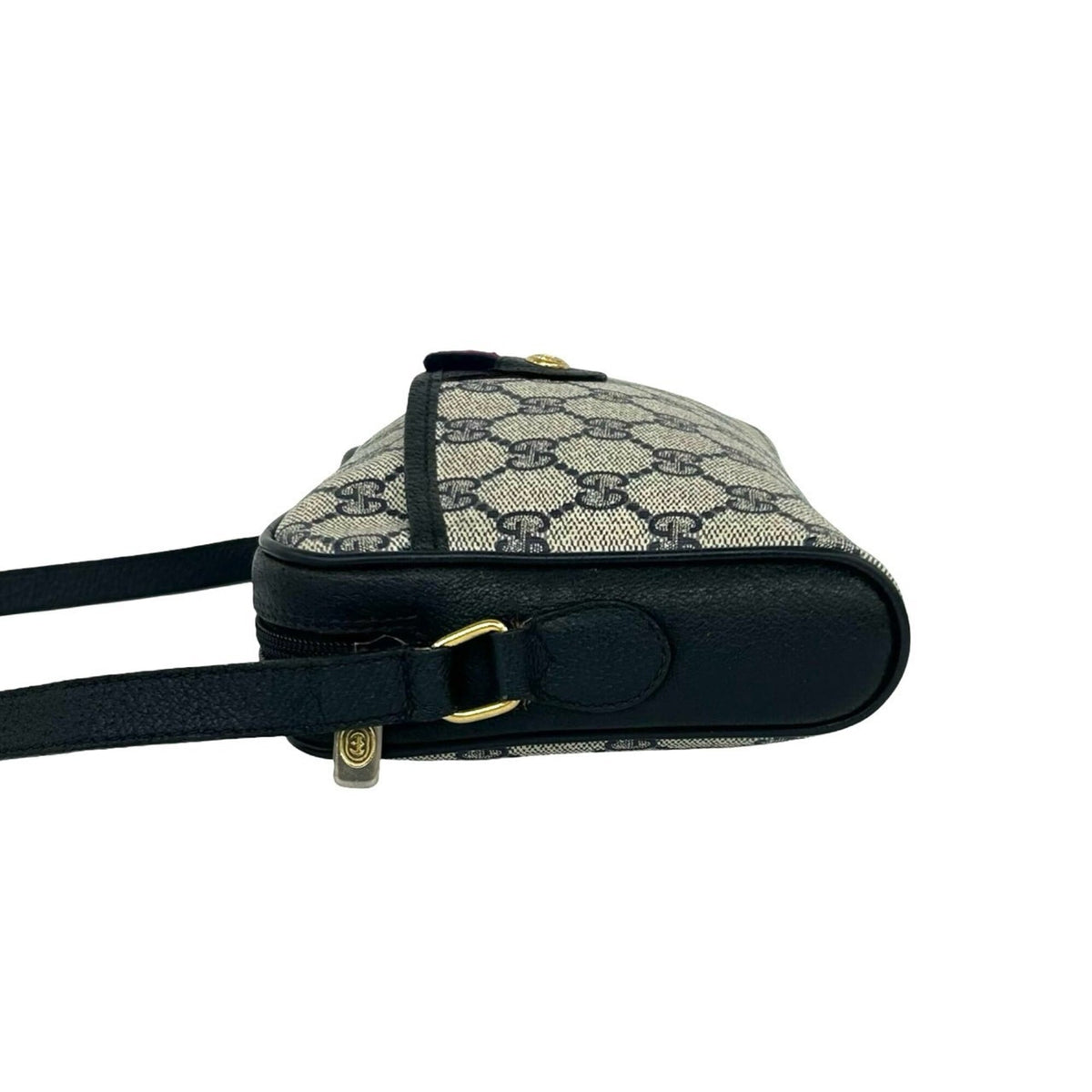 Gucci Navy Red Color Leather Pvc Pochette Shoulder Bag (Pre-Owned)