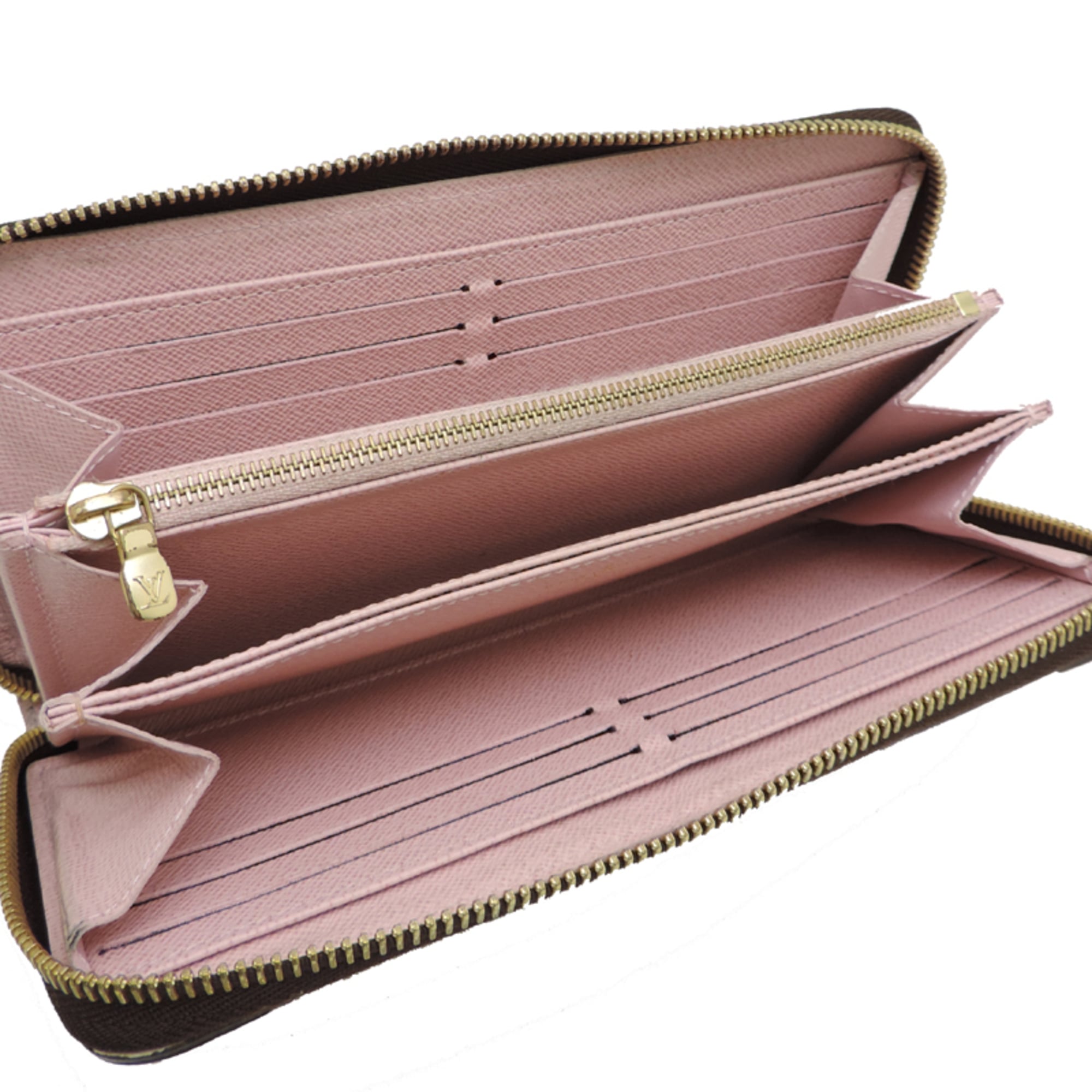 Louis Vuitton Brown Pink Rose Ballerine Monogram Rose Long Wallet (Bi-Fold) (Pre-Owned)