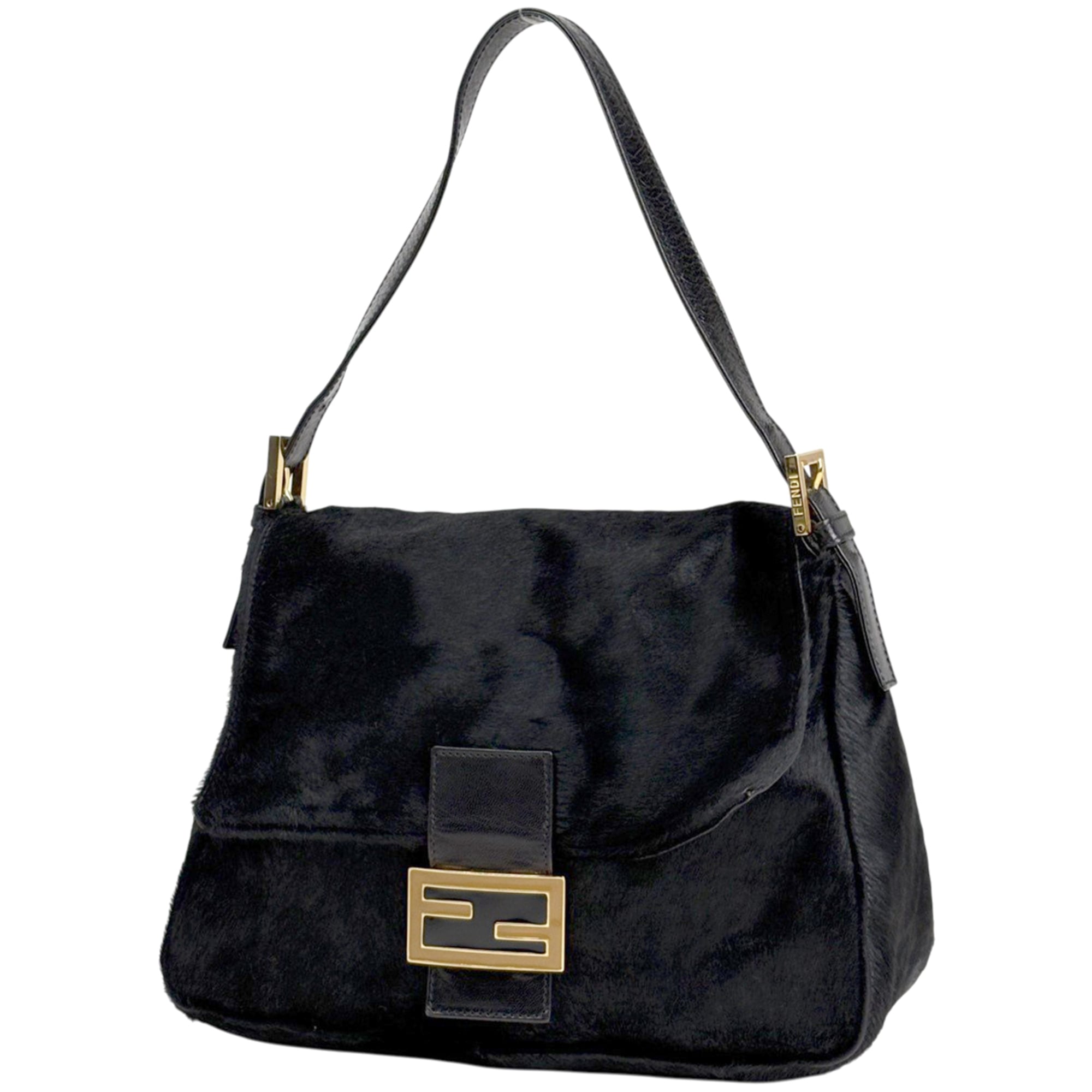 Fendi Black Leather Shoulder Bag (Pre-Owned)