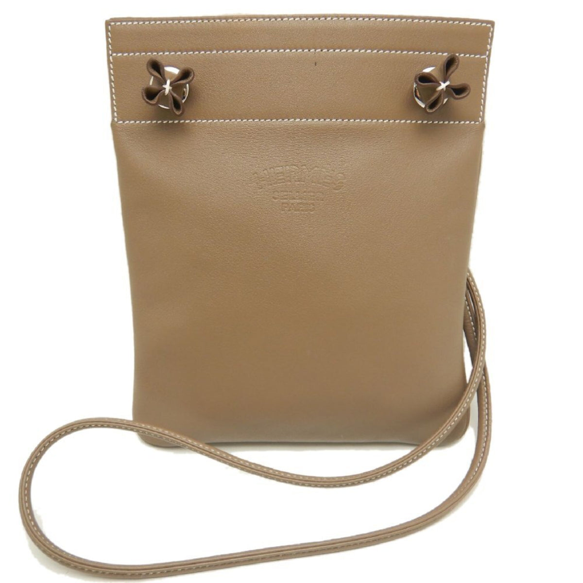 Hermes Etoupe Gray Swift Leather Shoulder Bag (Pre-Owned)