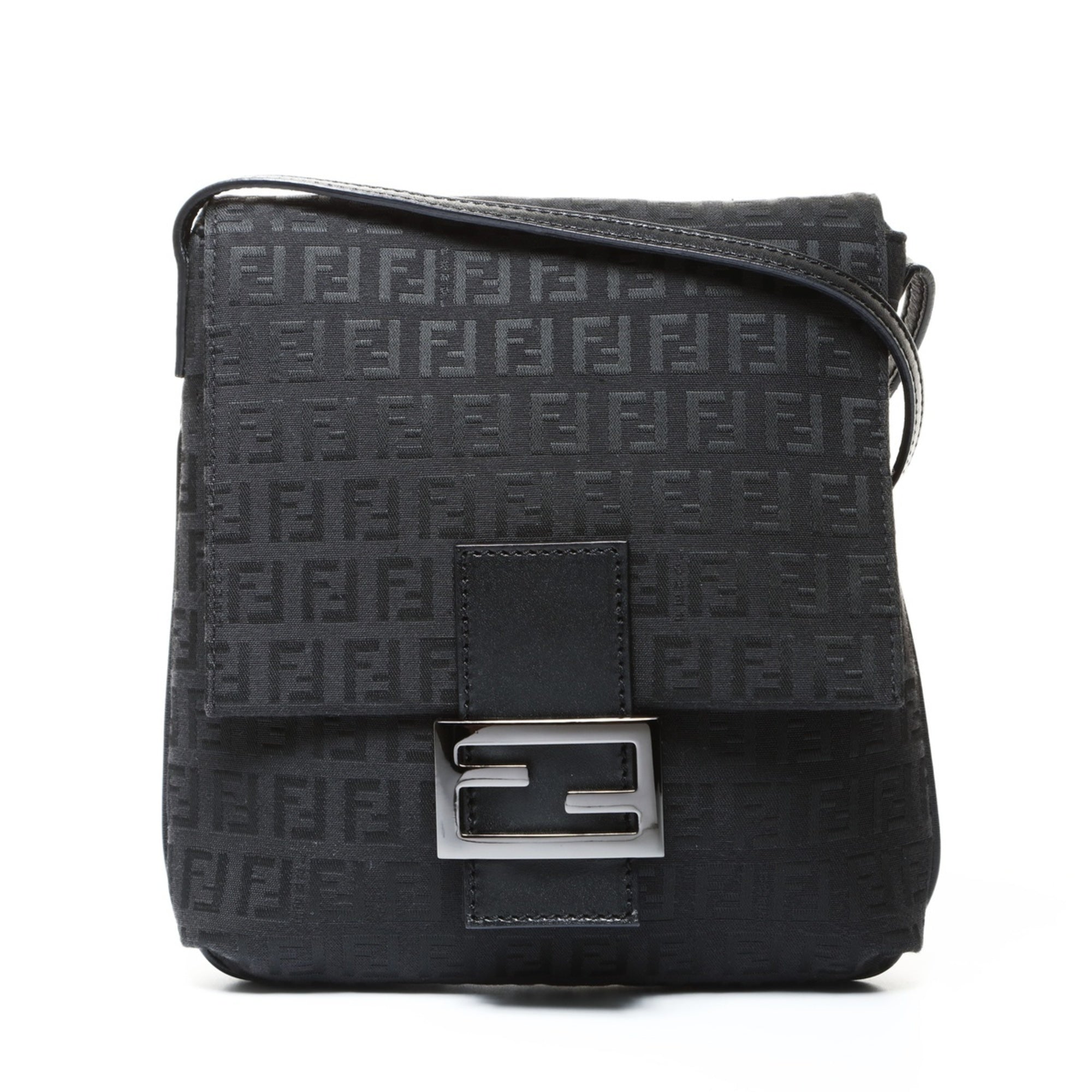 Fendi Black Canvas Shoulder Bag (Pre-Owned)