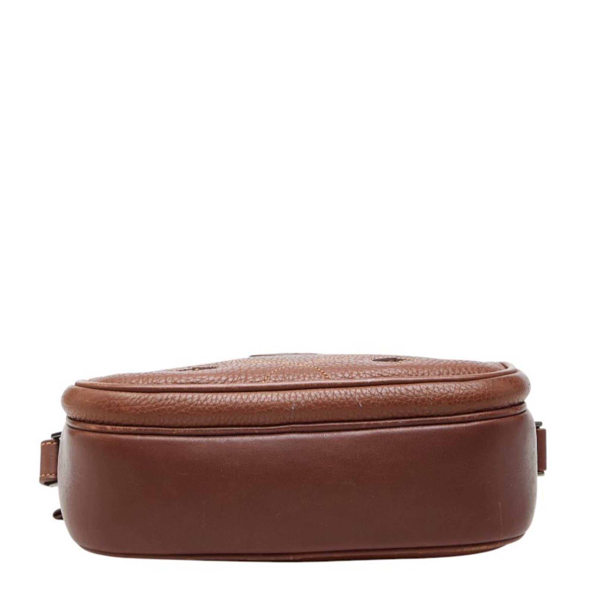 Gucci Brown Leather Shoulder Bag (Pre-Owned)