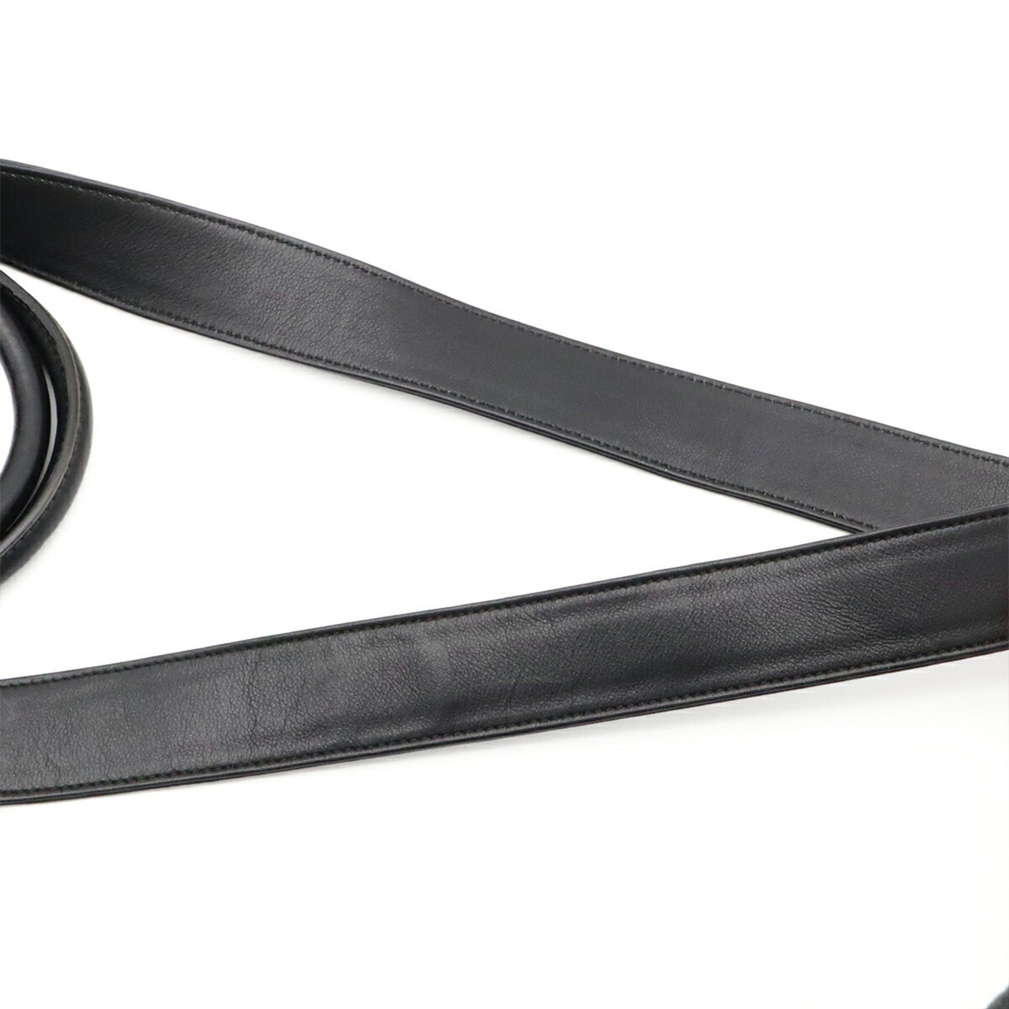 Gucci Black Leather Handbag Shoulder Bag Tote Bag (Pre-Owned)