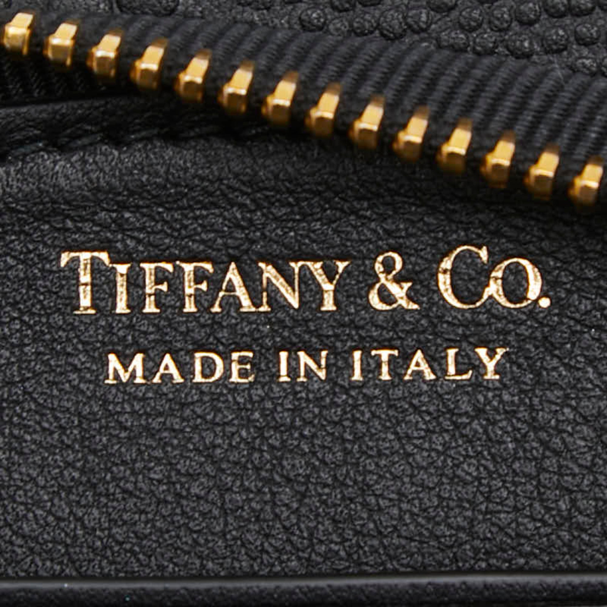 Tiffany Black Leather Long Wallet (Bi-Fold) (Pre-Owned)