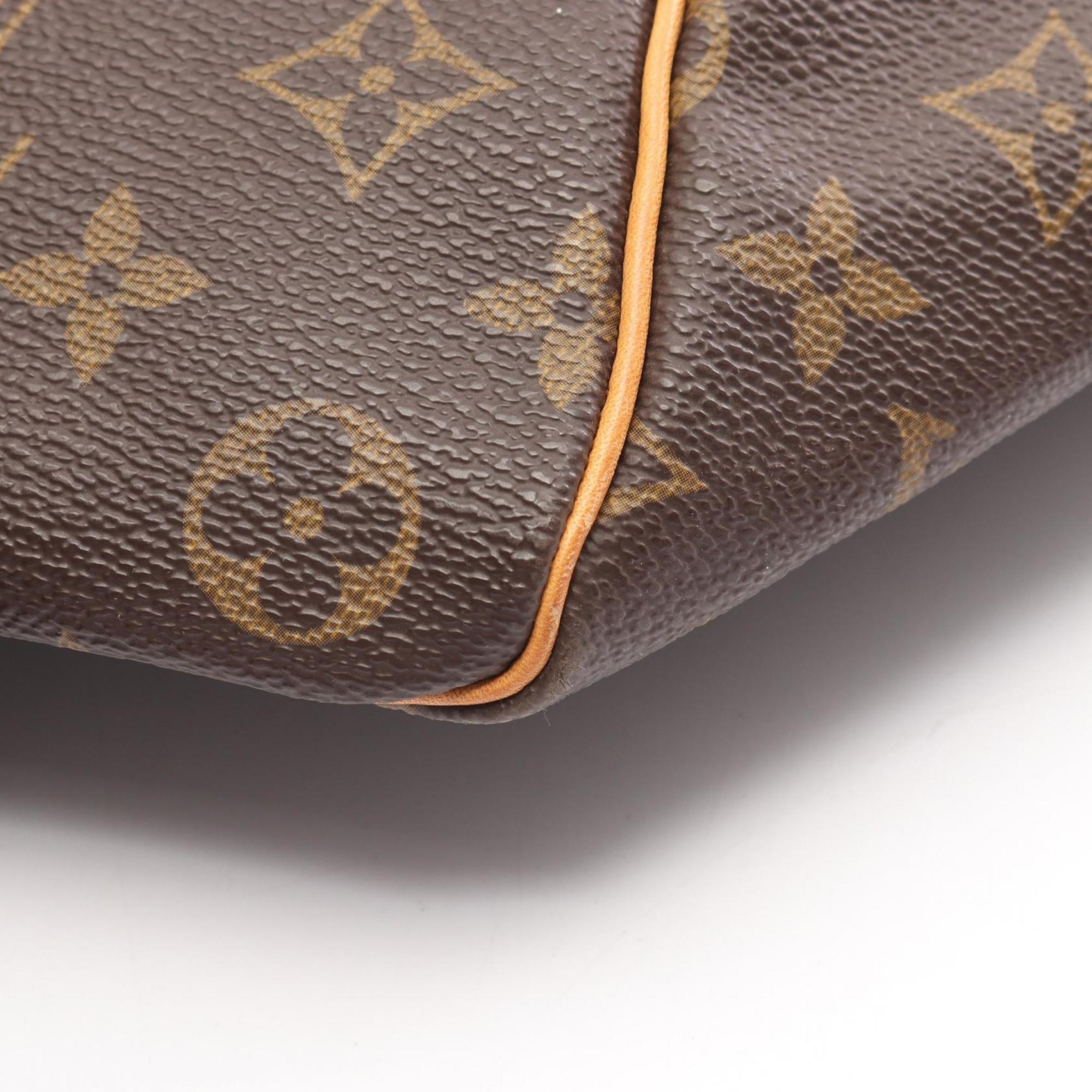 Louis Vuitton Brown Monogram Coated Canvas Leather Boston Bag Handbag (Pre-Owned)