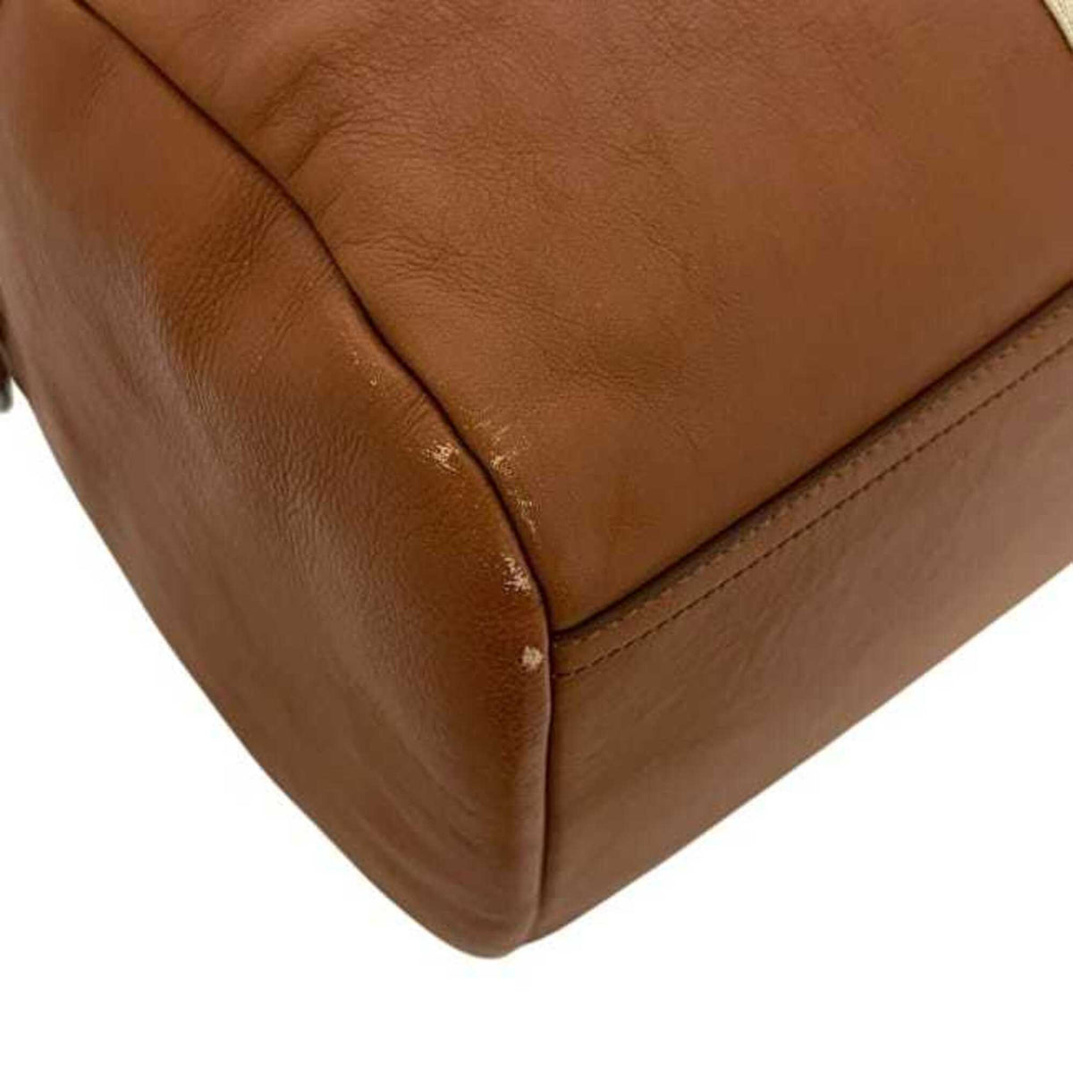 Coach Brown Leather Boston Bag (Pre-Owned)