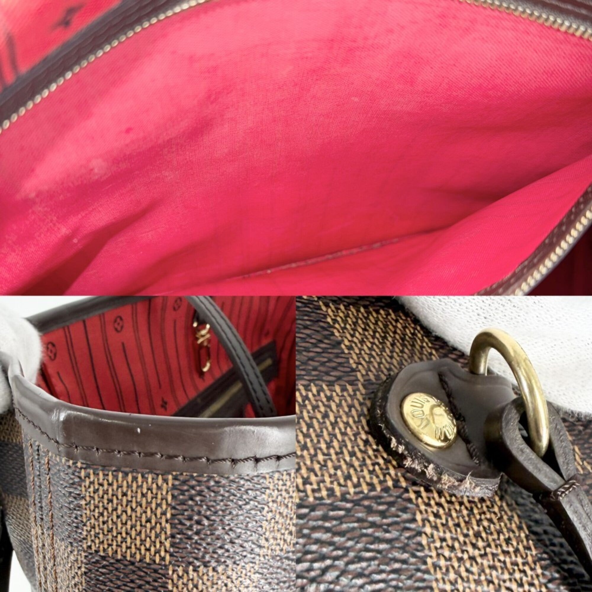 Louis Vuitton Brown Damier Canvas Handbag Tote Bag (Pre-Owned)