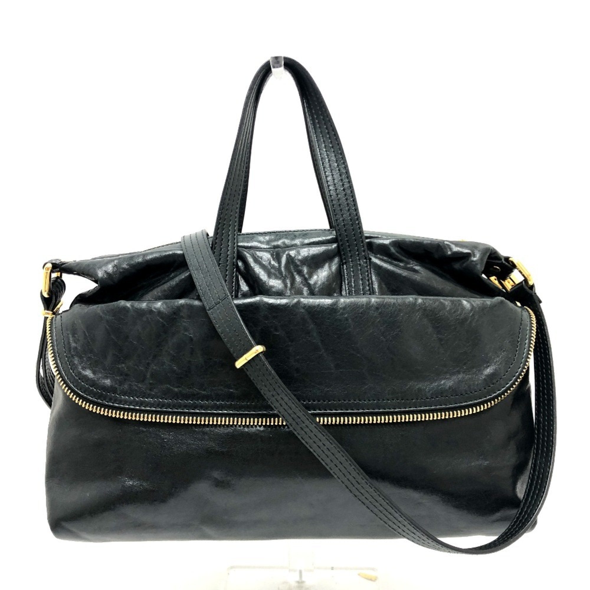 Fendi Black Leather Handbag Shoulder Bag (Pre-Owned)