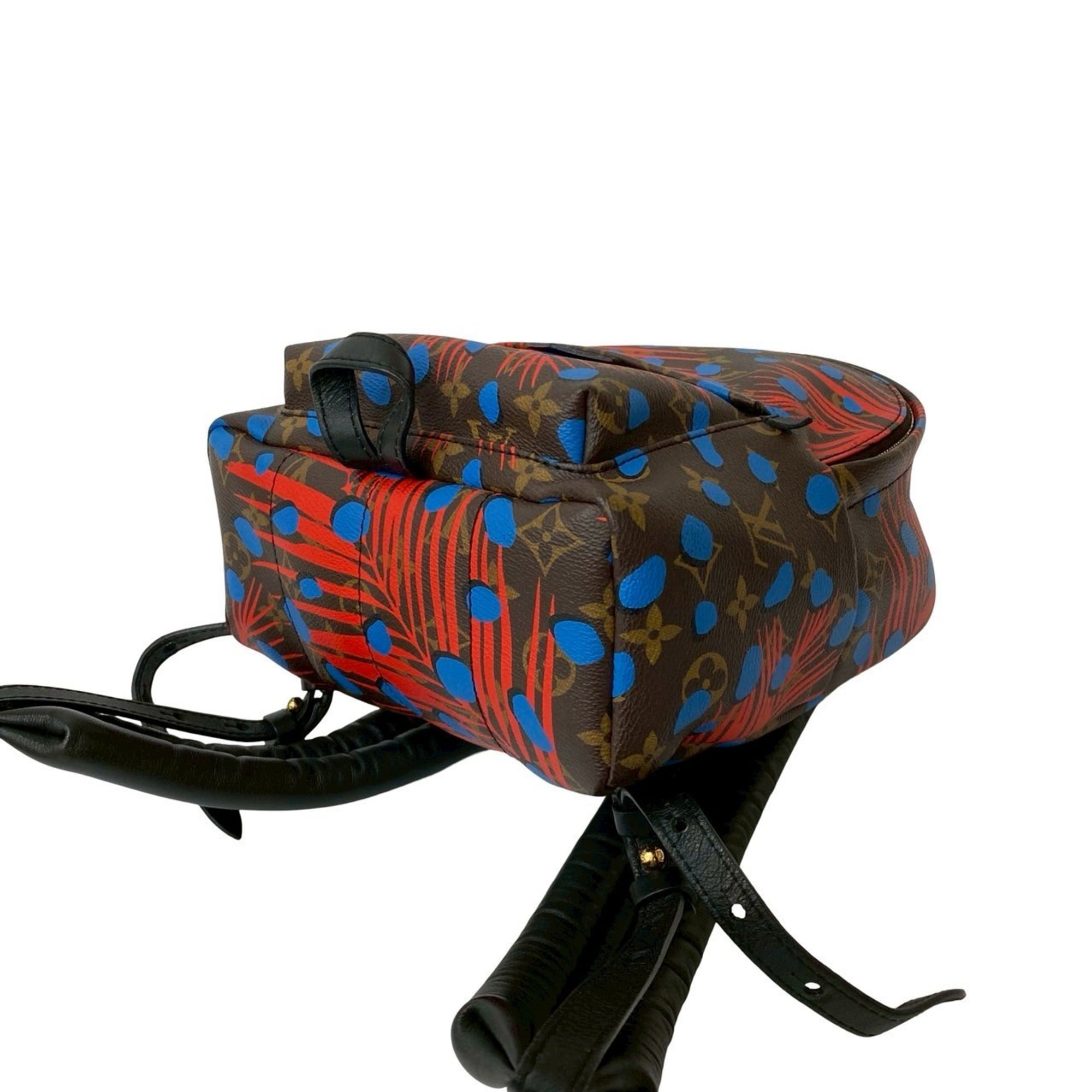 Louis Vuitton Blue Brown Red Color Leather Pvc Backpack (Pre-Owned)