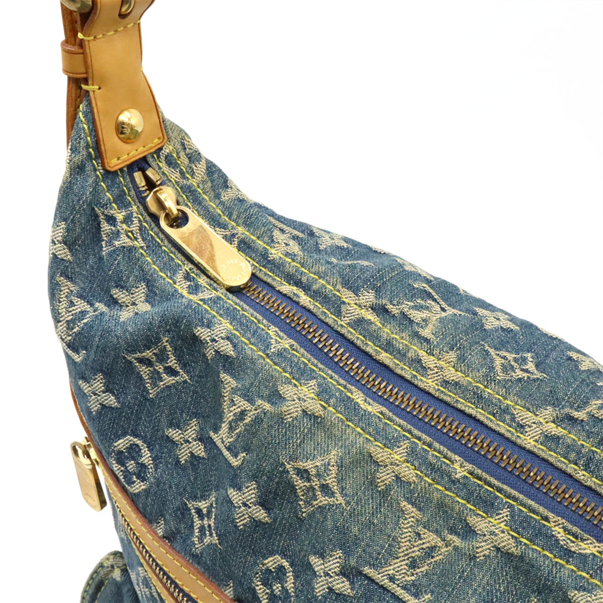 Louis Vuitton Blue Monogram Denim Shoulder Bag (Pre-Owned)