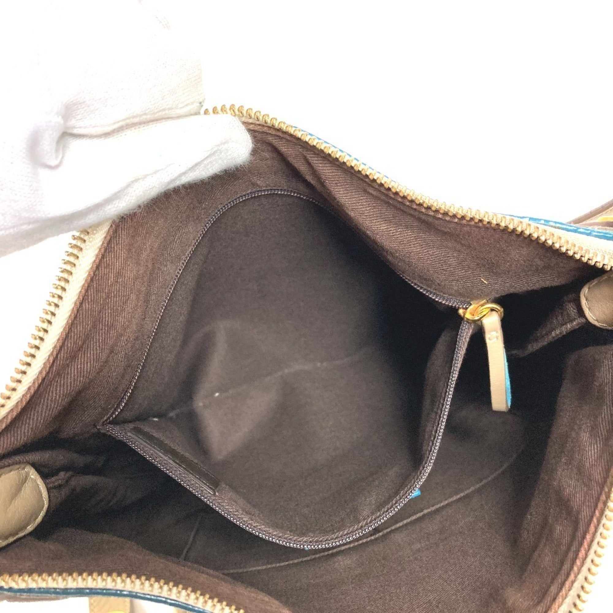 Loewe Beige Multi-Color Leather Canvas Pochette Shoulder Bag (Pre-Owned)