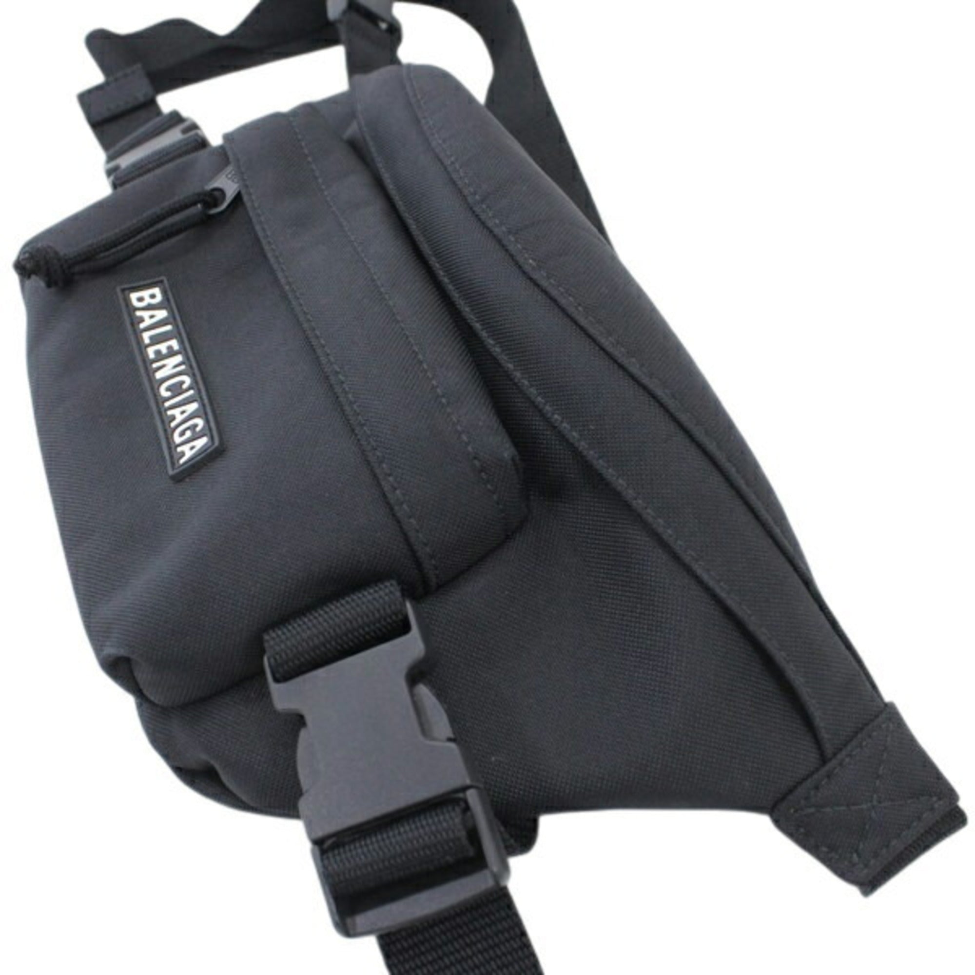 Balenciaga Black Nylon Fanny Pack Sling Bag (Pre-Owned)