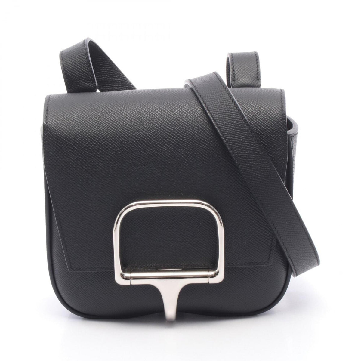 Hermes Black Epsom Leather Handbag Shoulder Bag (Pre-Owned)