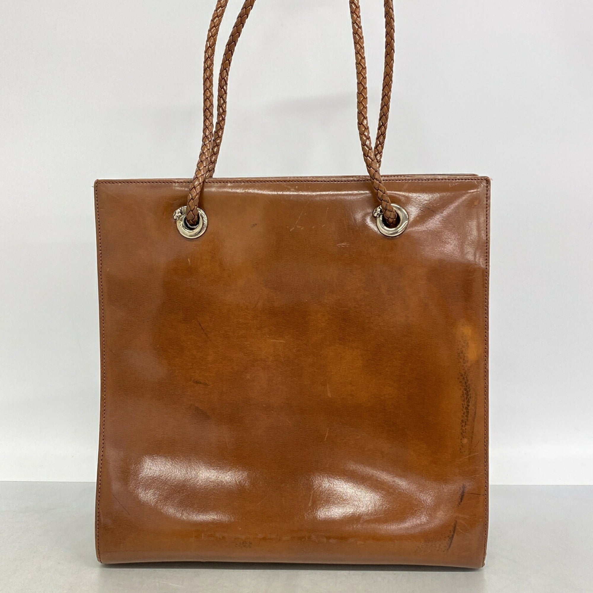 Cartier Brown Leather Tote Bag (Pre-Owned)