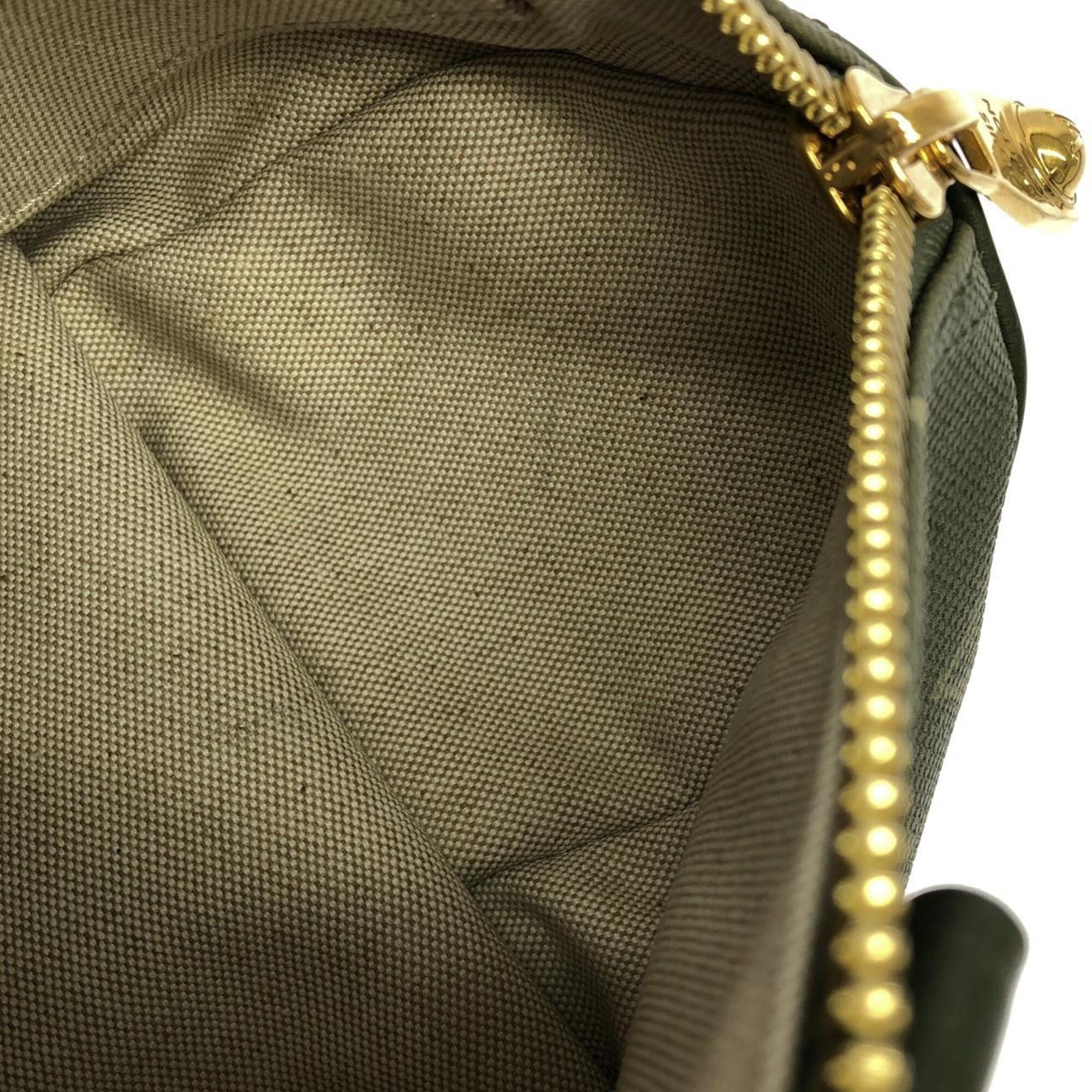 Louis Vuitton Khaki Coated Canvas Boston Bag (Pre-Owned)