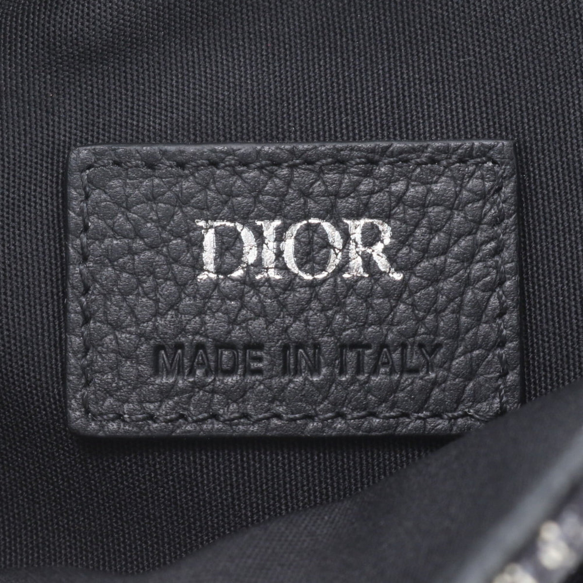 Christian Dior Black Leather Canvas Messenger Bag Shoulder Bag (Pre-Owned)