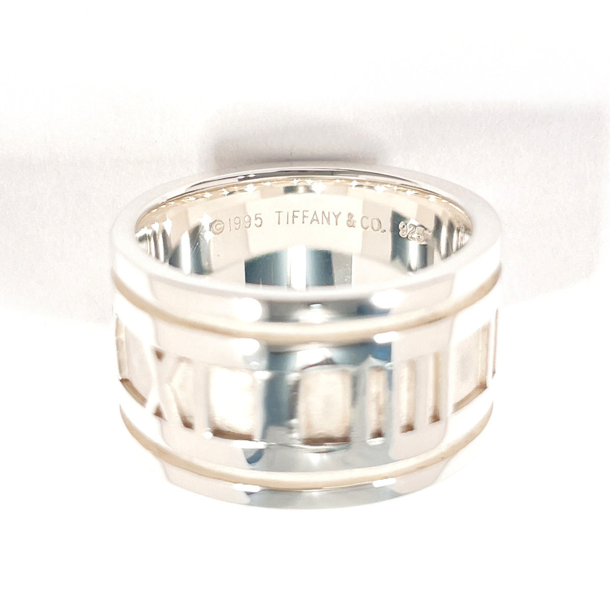 Tiffany Atlas Silver Silver 925 Band Ring (Pre-Owned)