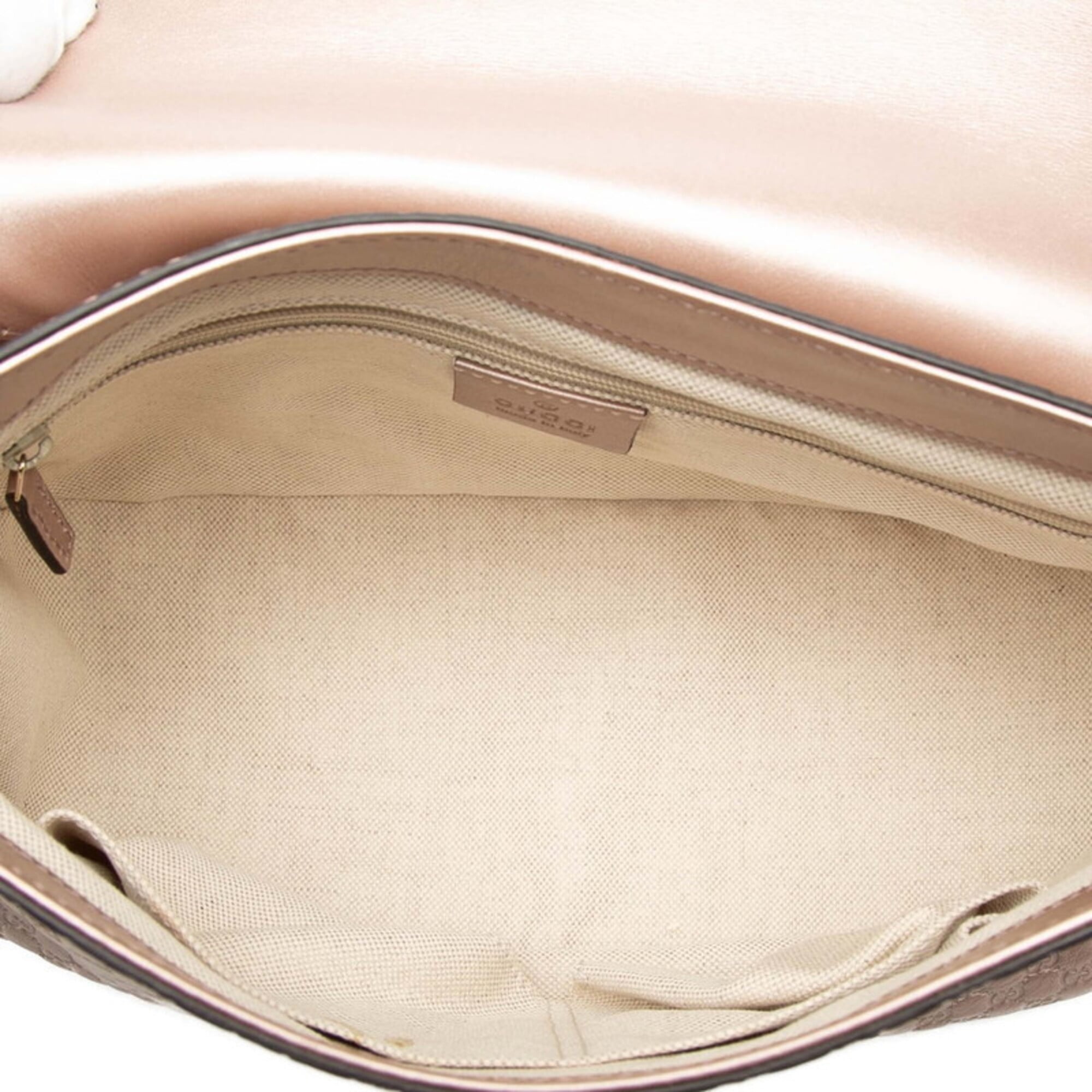 Gucci Pink Leather Shoulder Bag (Pre-Owned)