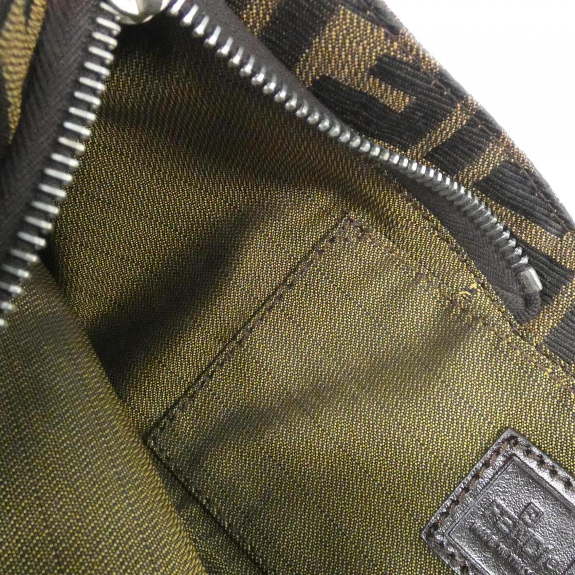 Fendi Brown Canvas Shoulder Bag (Pre-Owned)