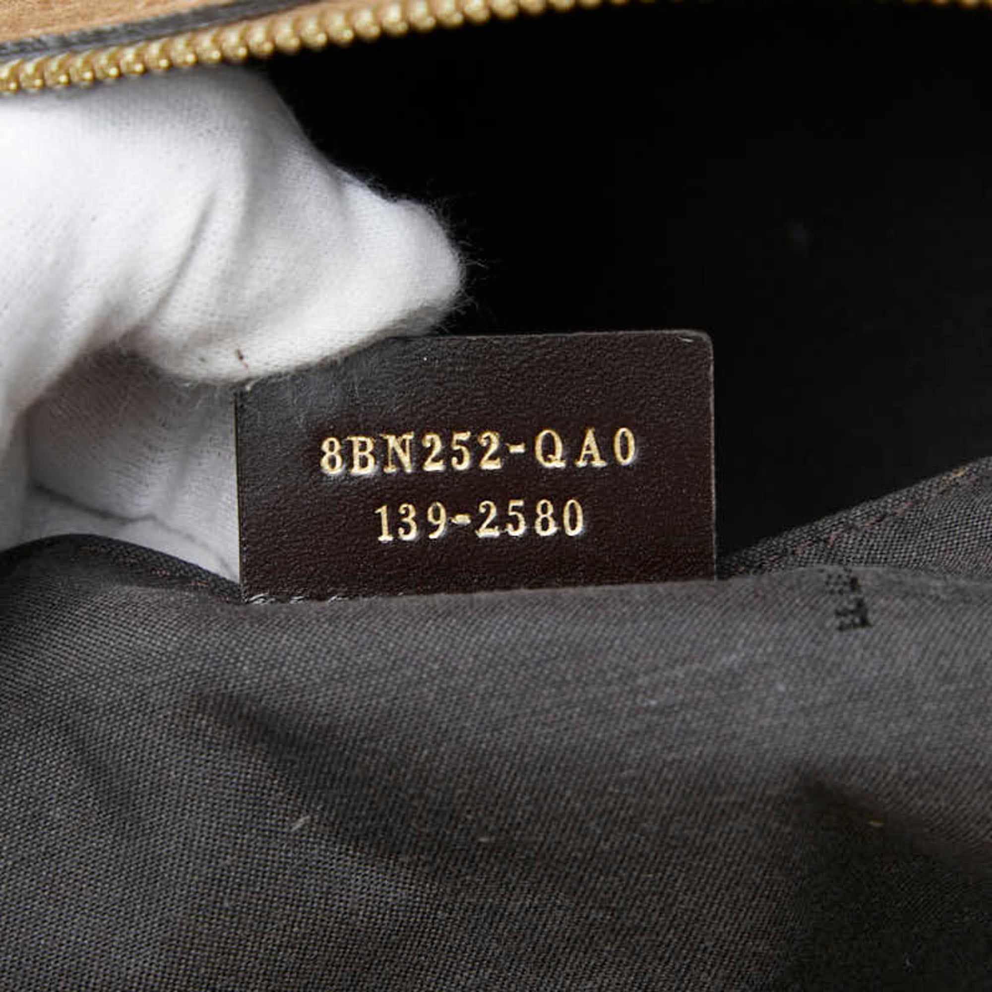 Fendi Brown Leather Suede Boston Bag Shoulder Bag Tote Bag (Pre-Owned)
