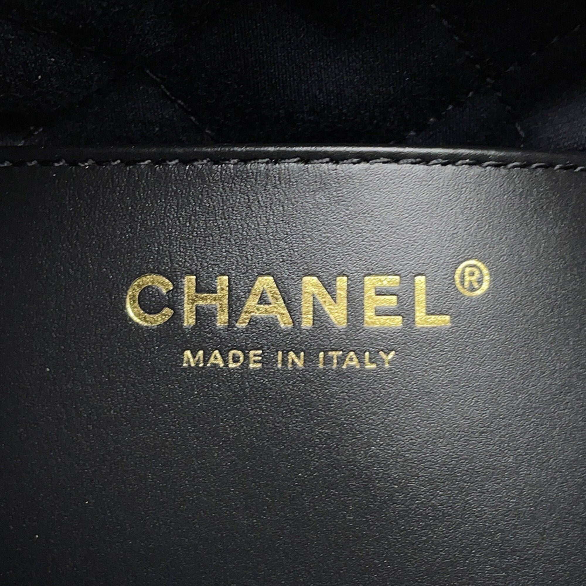 Chanel Black Grained Calfskin Handbag