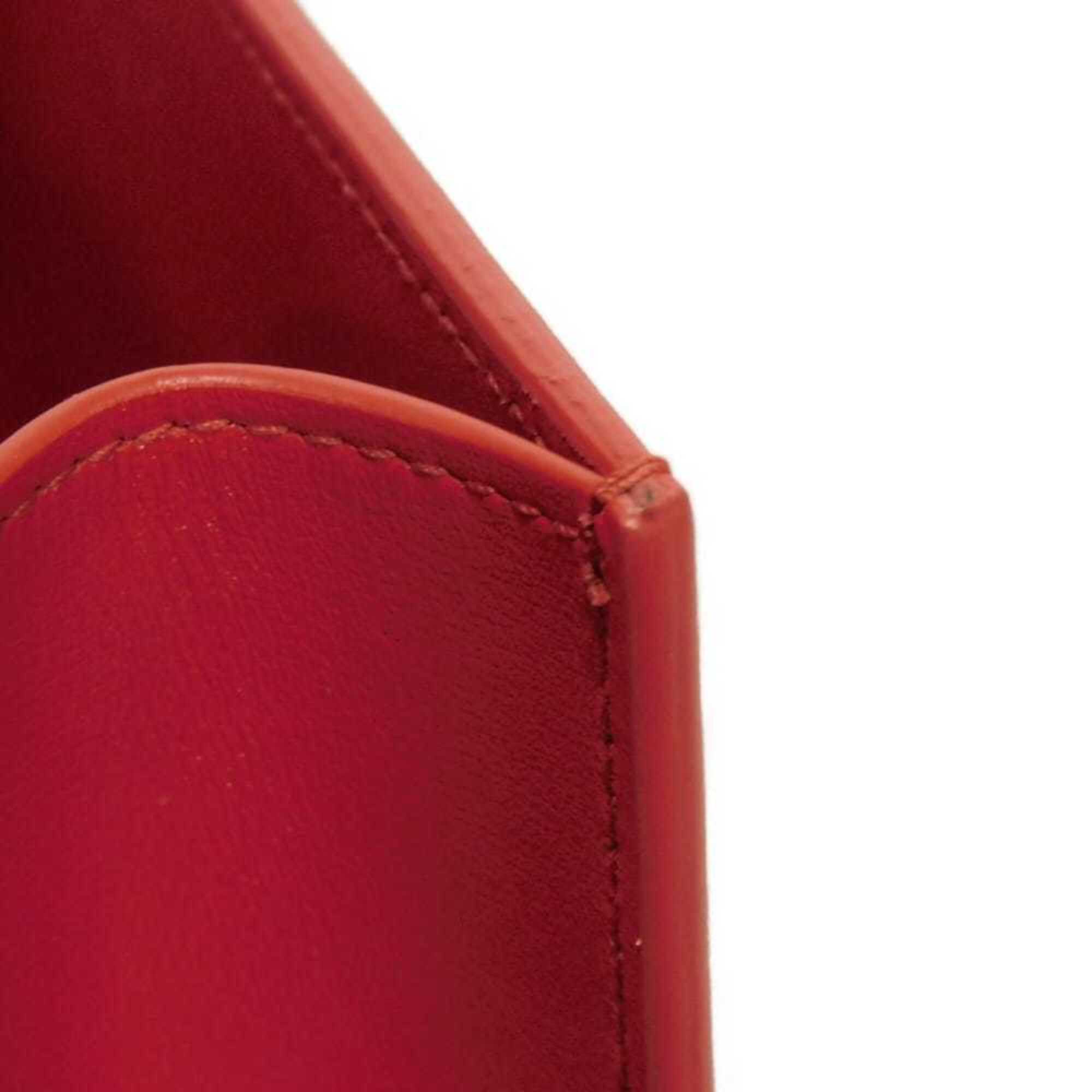 Salvatore Ferragamo Red Color Leather Shoulder Bag (Pre-Owned)
