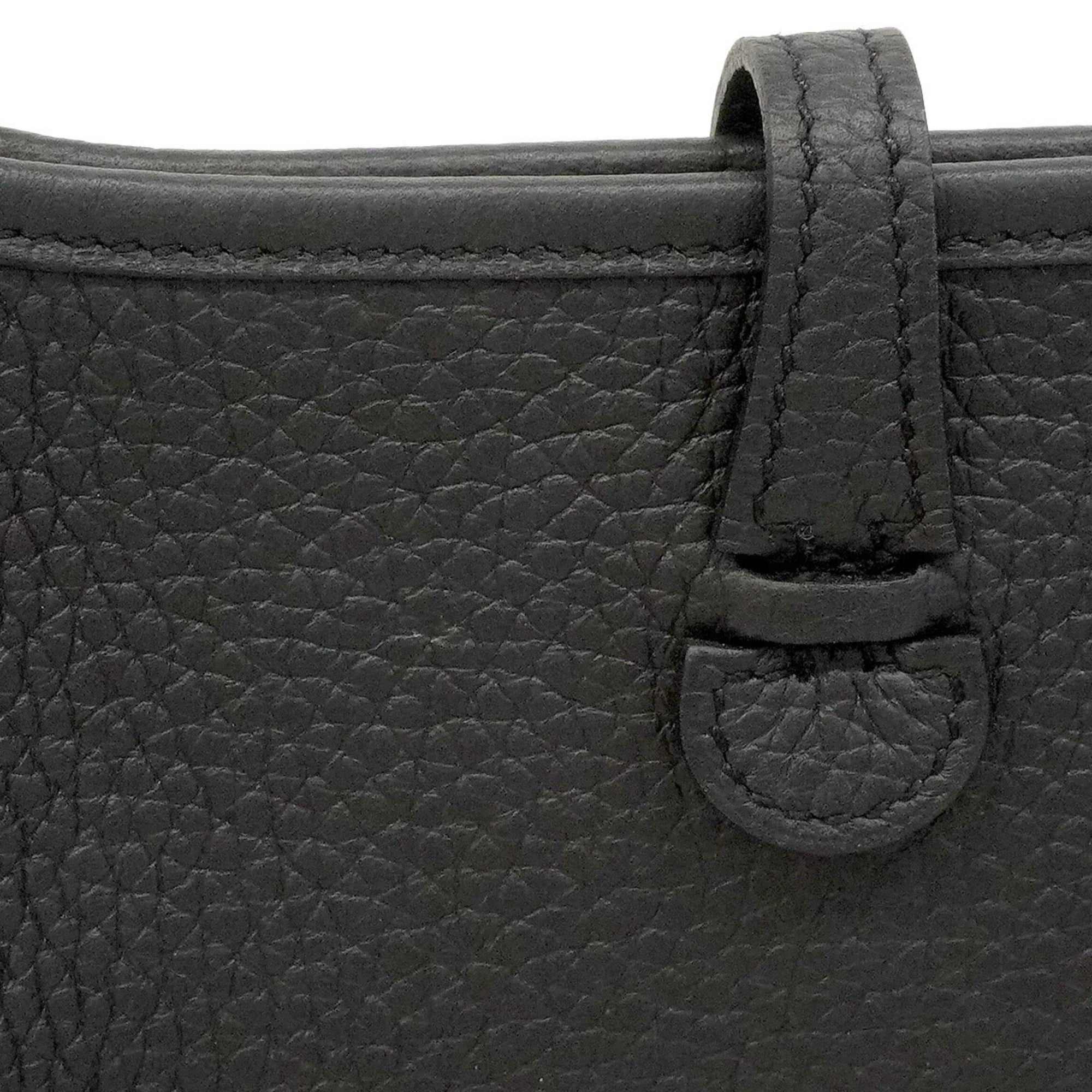 Hermes Black Taurillon Clemence Leather Shoulder Bag (Pre-Owned)