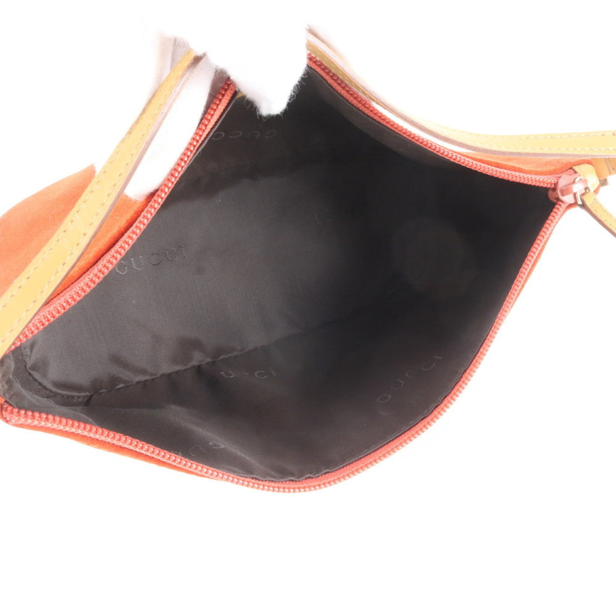 Gucci Red Color Leather Handbag Pouch Tote Bag (Pre-Owned)