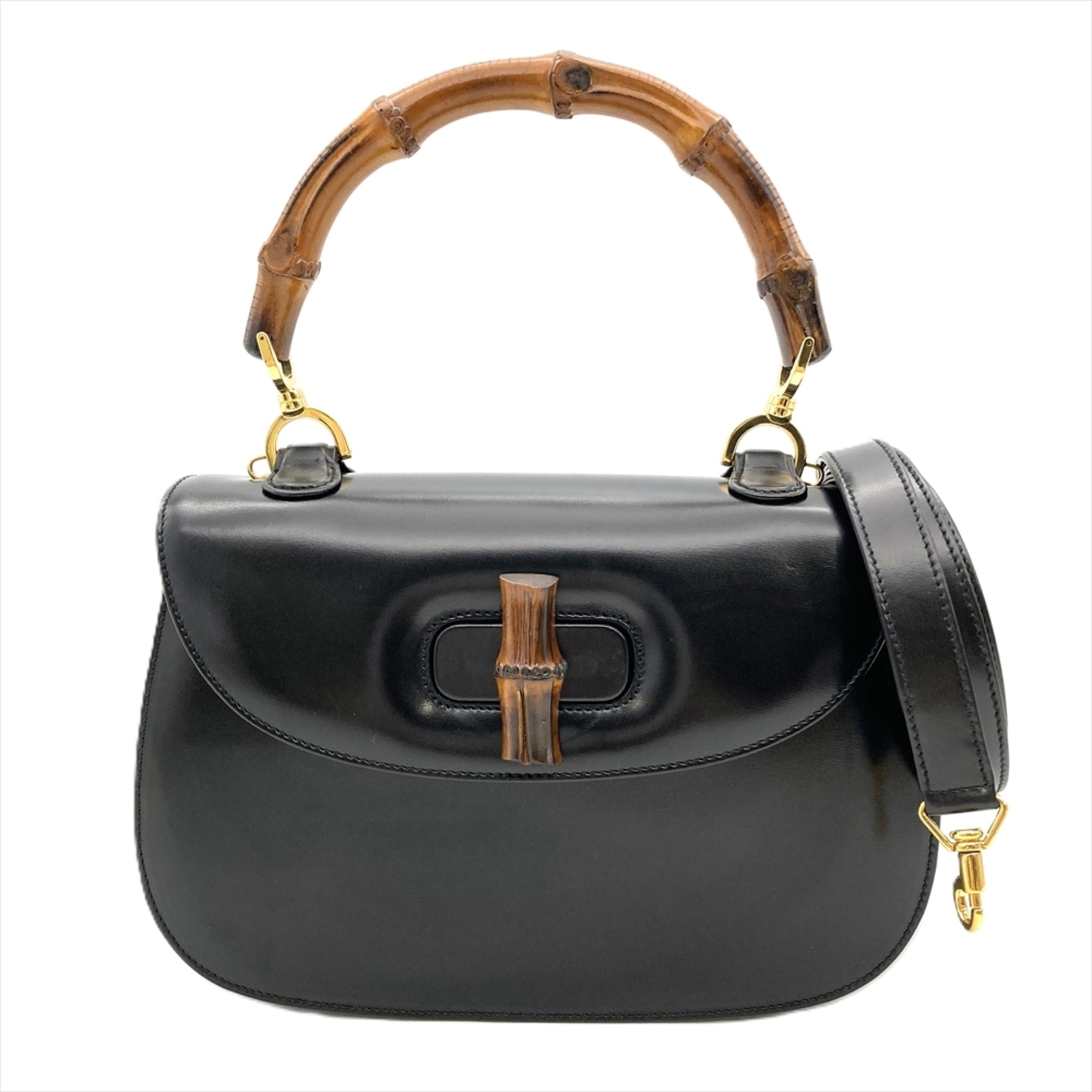Gucci Black Leather Handbag (Pre-Owned)