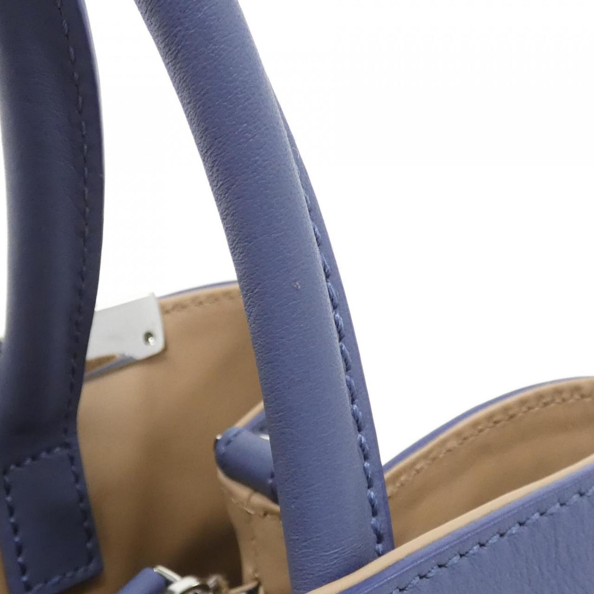 Fendi Blue Leather Handbag (Pre-Owned)