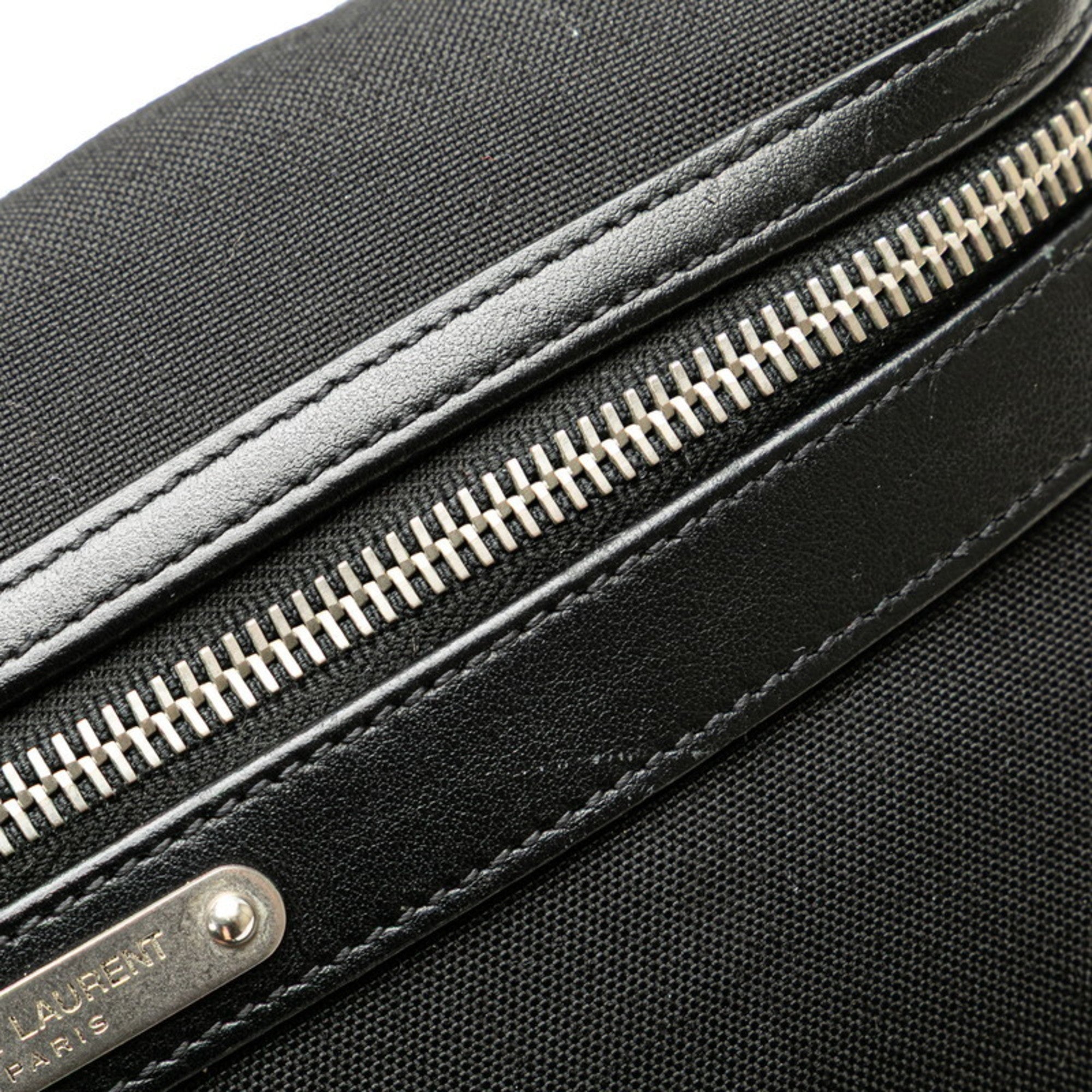 Saint Laurent Black Canvas Leather Fanny Pack (Pre-Owned)