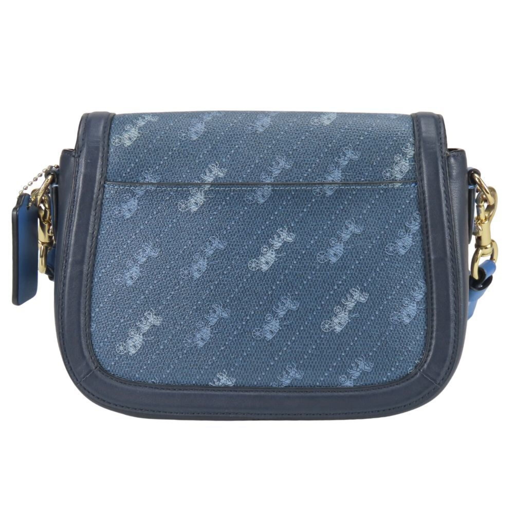 Coach Blue Navy Shoulder Bag (Pre-Owned)