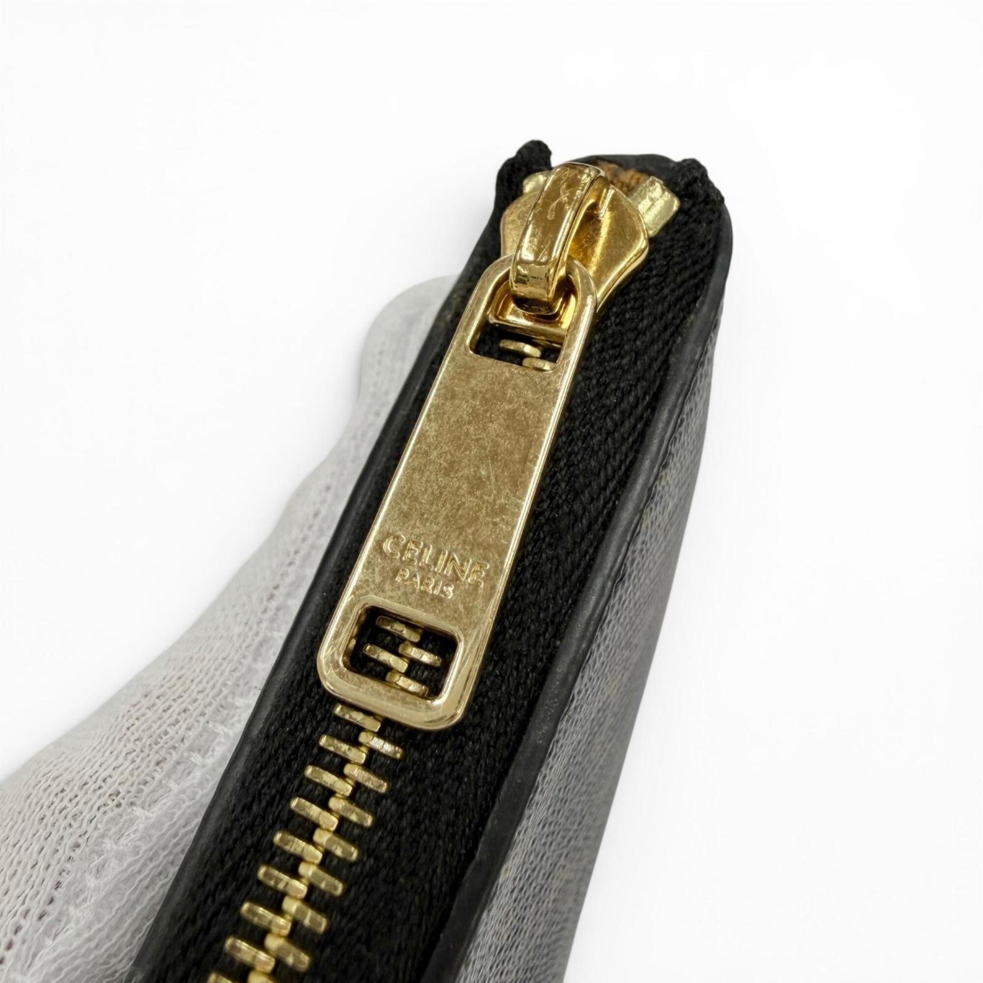 Celine Black Canvas Coin Purse/Coin Case (Pre-Owned)