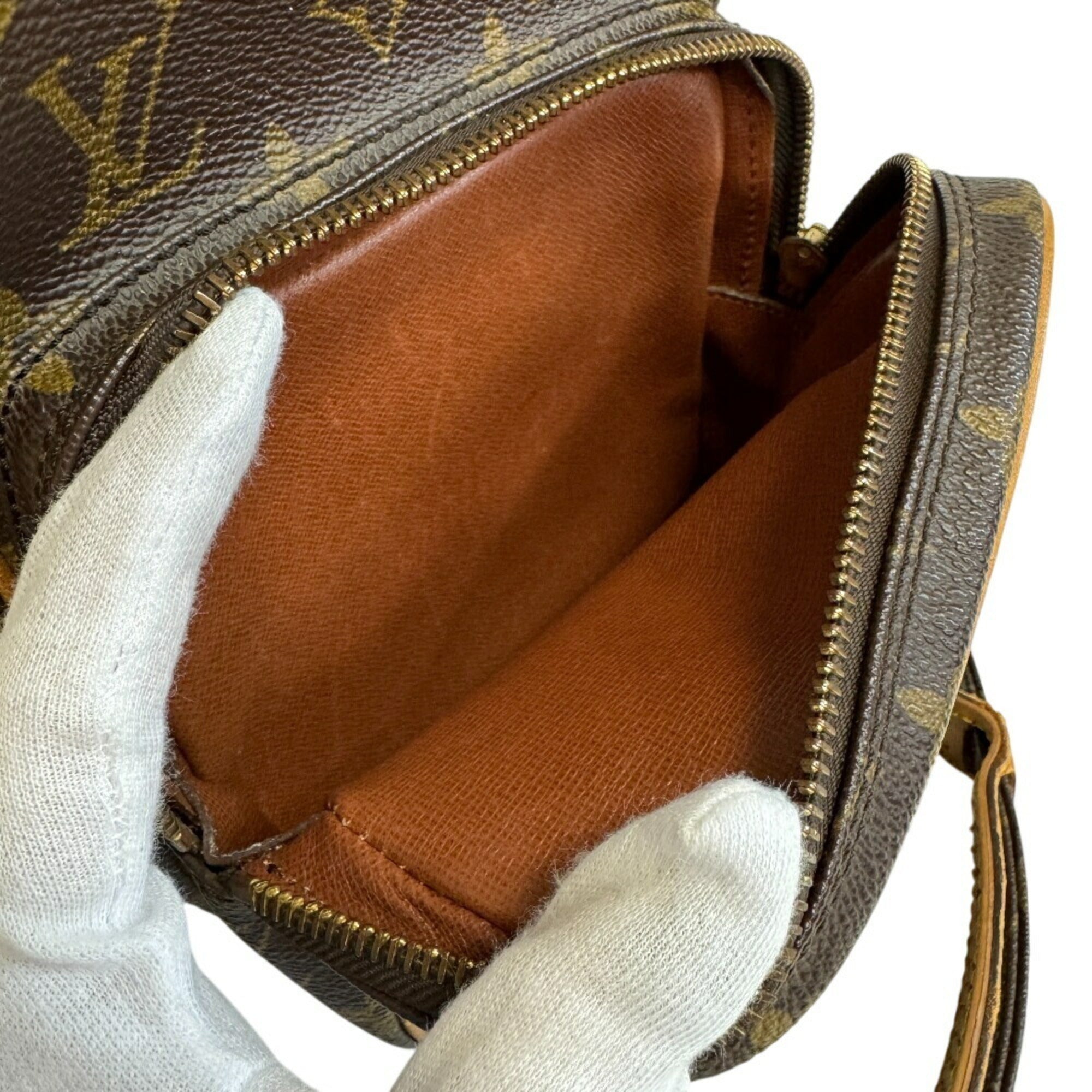 Louis Vuitton Monogram Brown Leather Shoulder Bag (Pre-Owned)