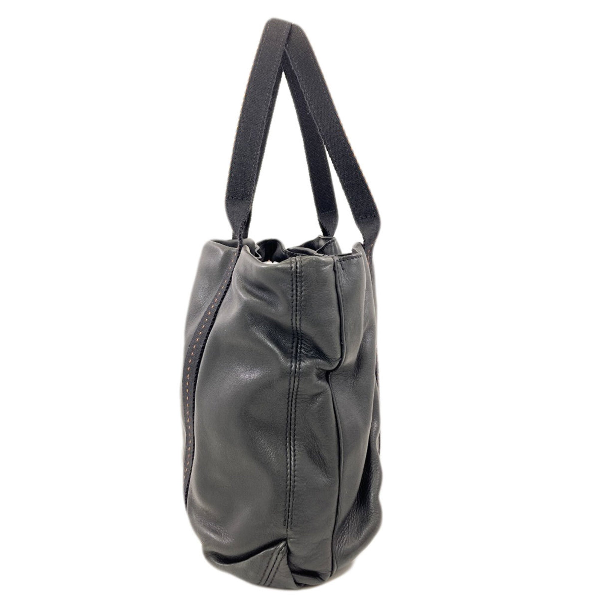 Hermes Black Leather Handbag (Pre-Owned)