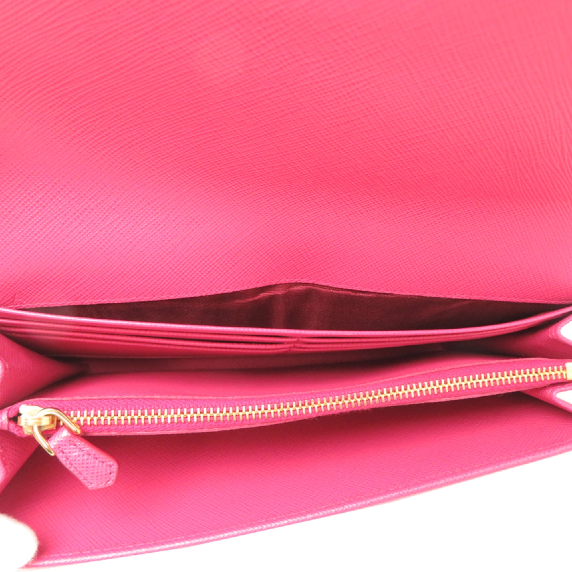 Prada Pink Leather Wallet (Bi-Fold) (Pre-Owned)