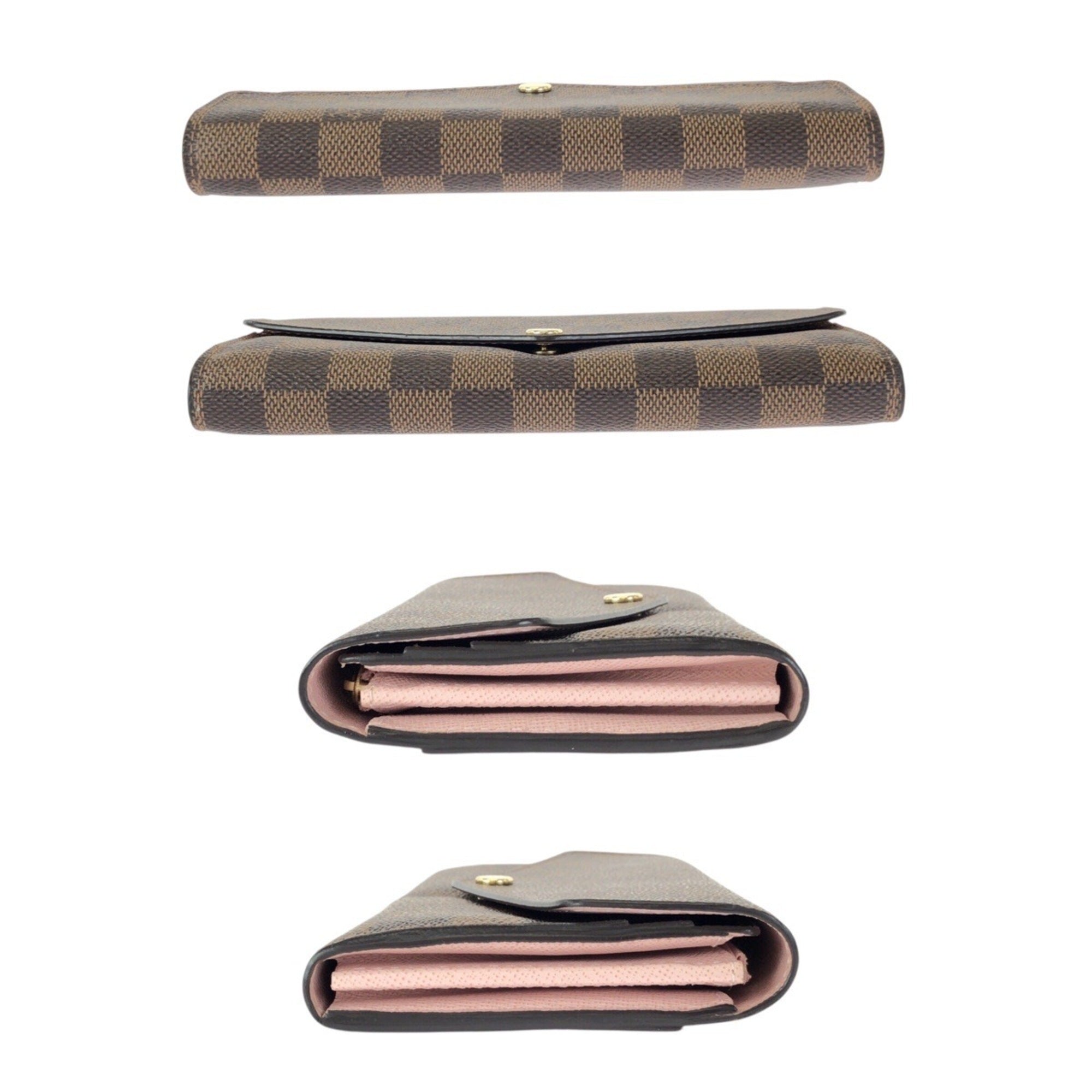 Louis Vuitton Brown Pvc Long Wallet (Bi-Fold) (Pre-Owned)