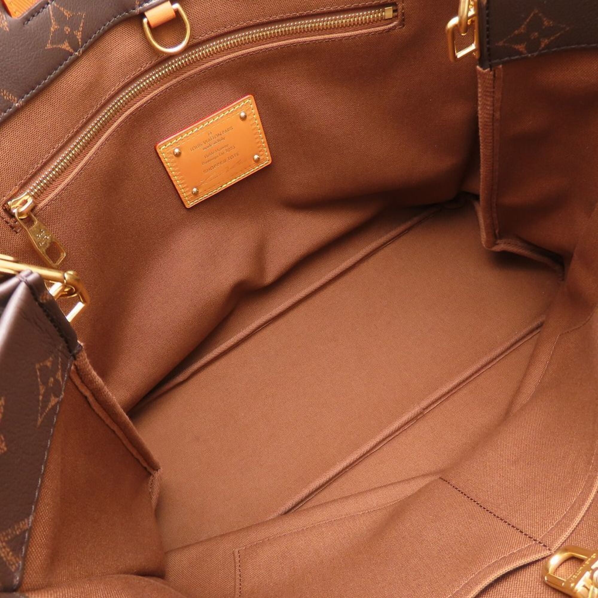Louis Vuitton Monogram Brown Leather Tote Bag (Pre-Owned)