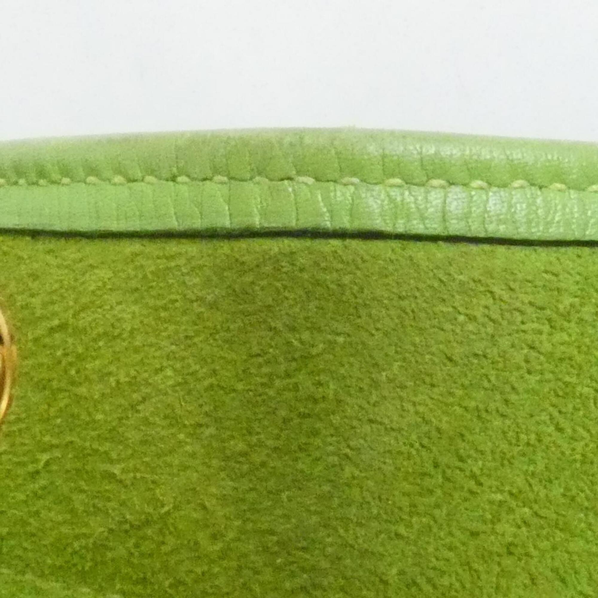 Hermes Apple Green Gulliver Leather Shoulder Bag (Pre-Owned)