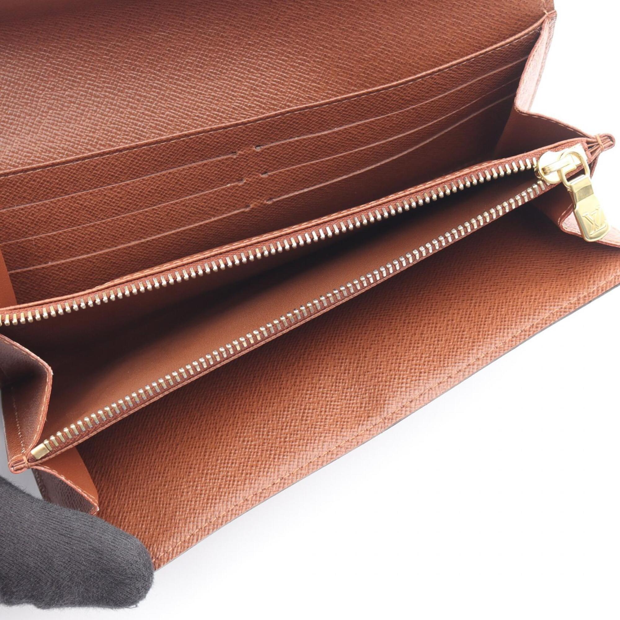 Louis Vuitton Brown Monogram Leather Pvc Long Wallet (Bi-Fold) (Pre-Owned)