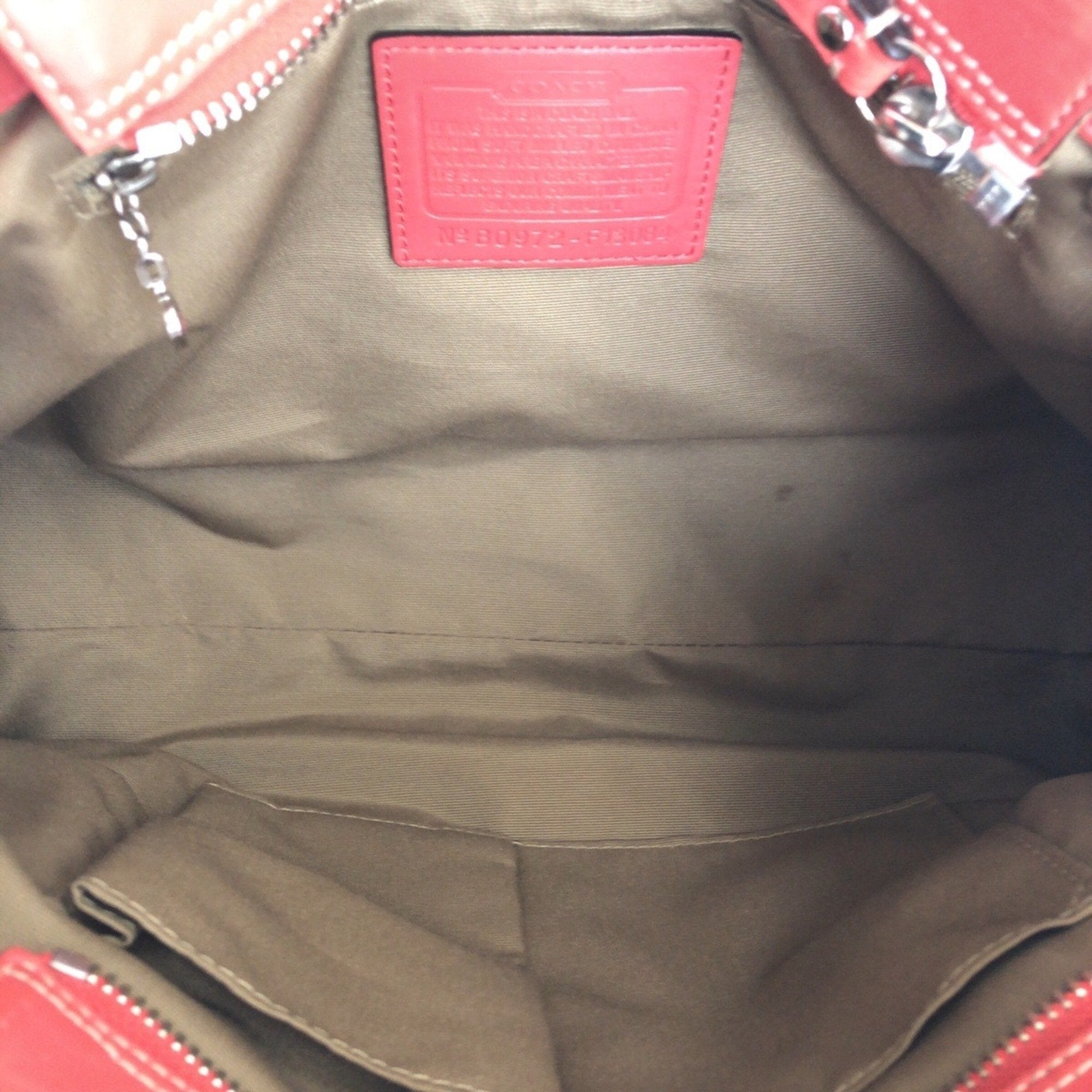 Coach Pink Leather Shoulder Bag Tote Bag (Pre-Owned)
