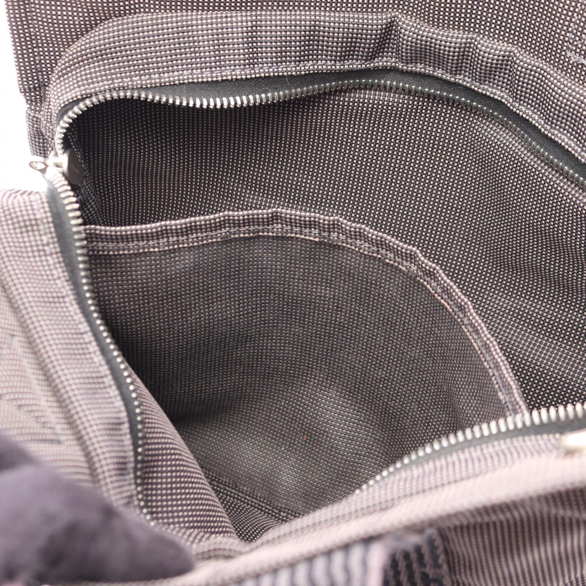 Hermes Gray Nylon Canvas Handbag Tote Bag (Pre-Owned)