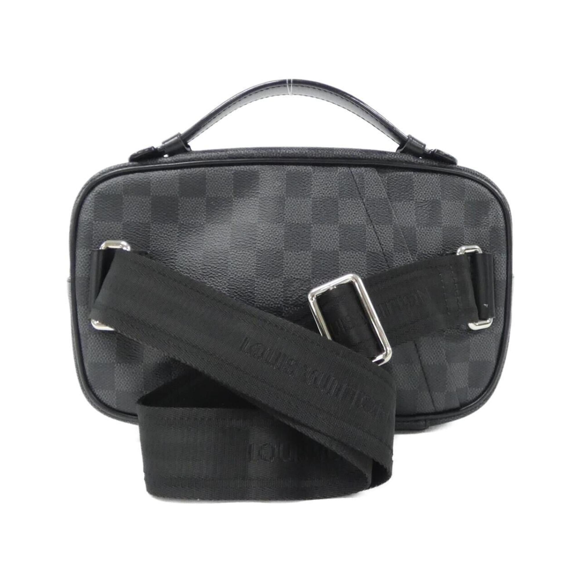 Louis Vuitton Dark Gray Graphite Coated Canvas Shoulder Bag (Pre-Owned)