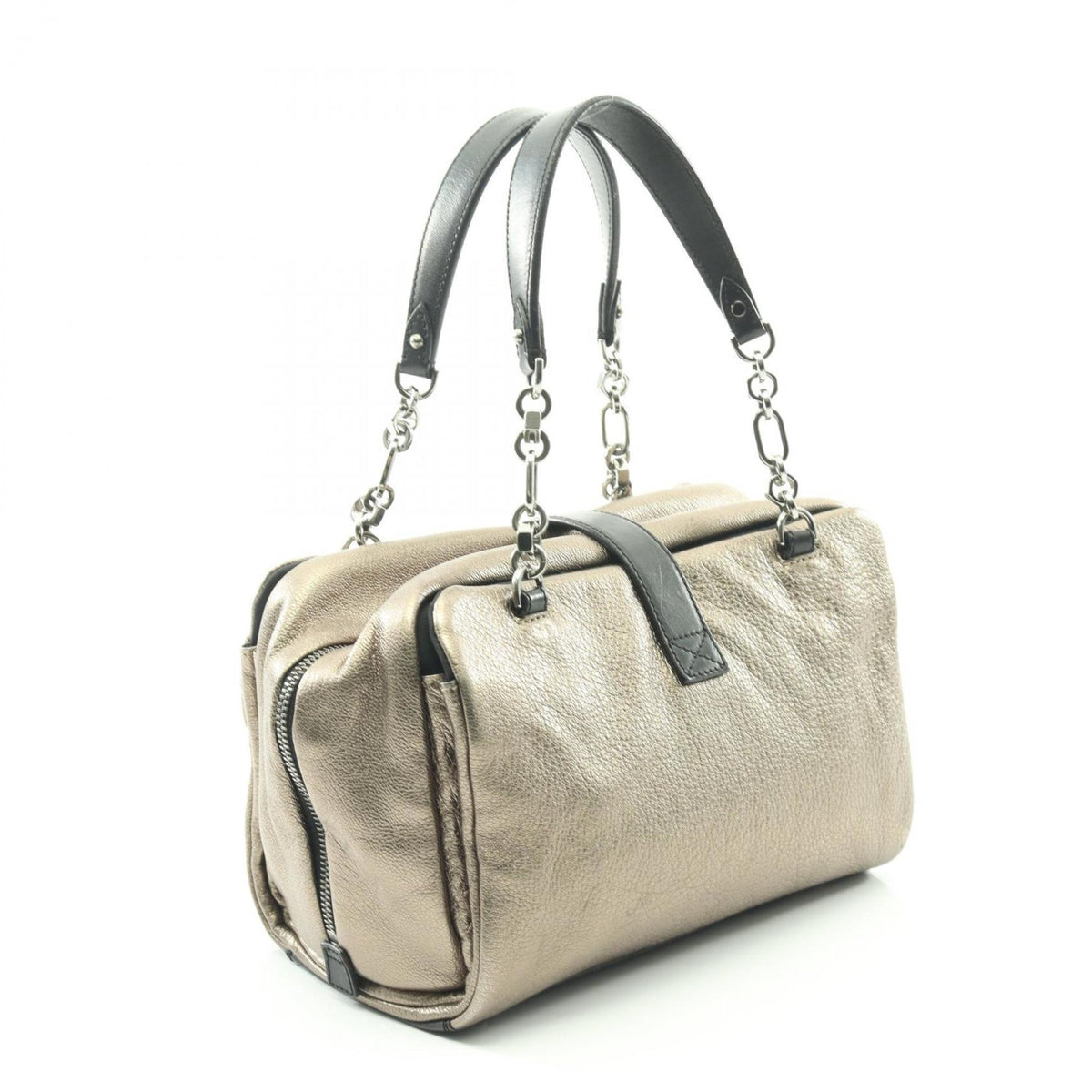 Loewe Black Gold Leather Handbag (Pre-Owned)